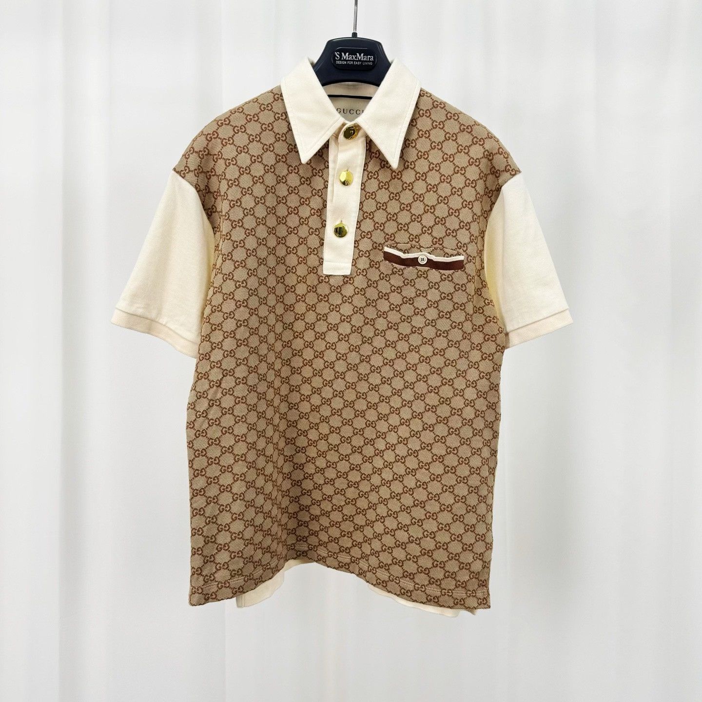 Gucci Gucci Monogram Silk Cotton Polo Shirt XS Size US XS / EU 42 / 0 - 2 Thumbnail