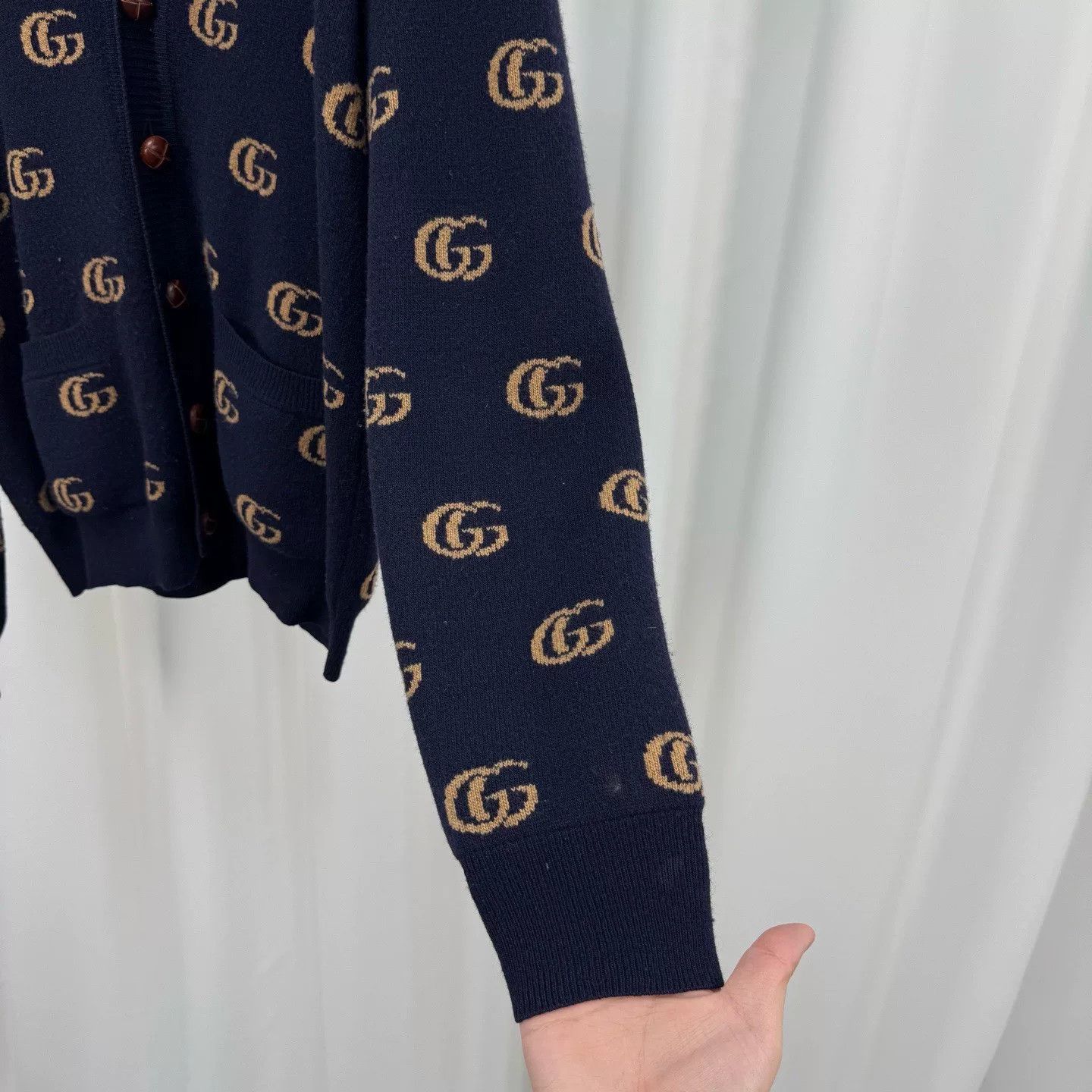 Gucci Gucci GG Monogram Wool Cardigan US M Size US M / EU 48-50 / 2 - 5 Thumbnail