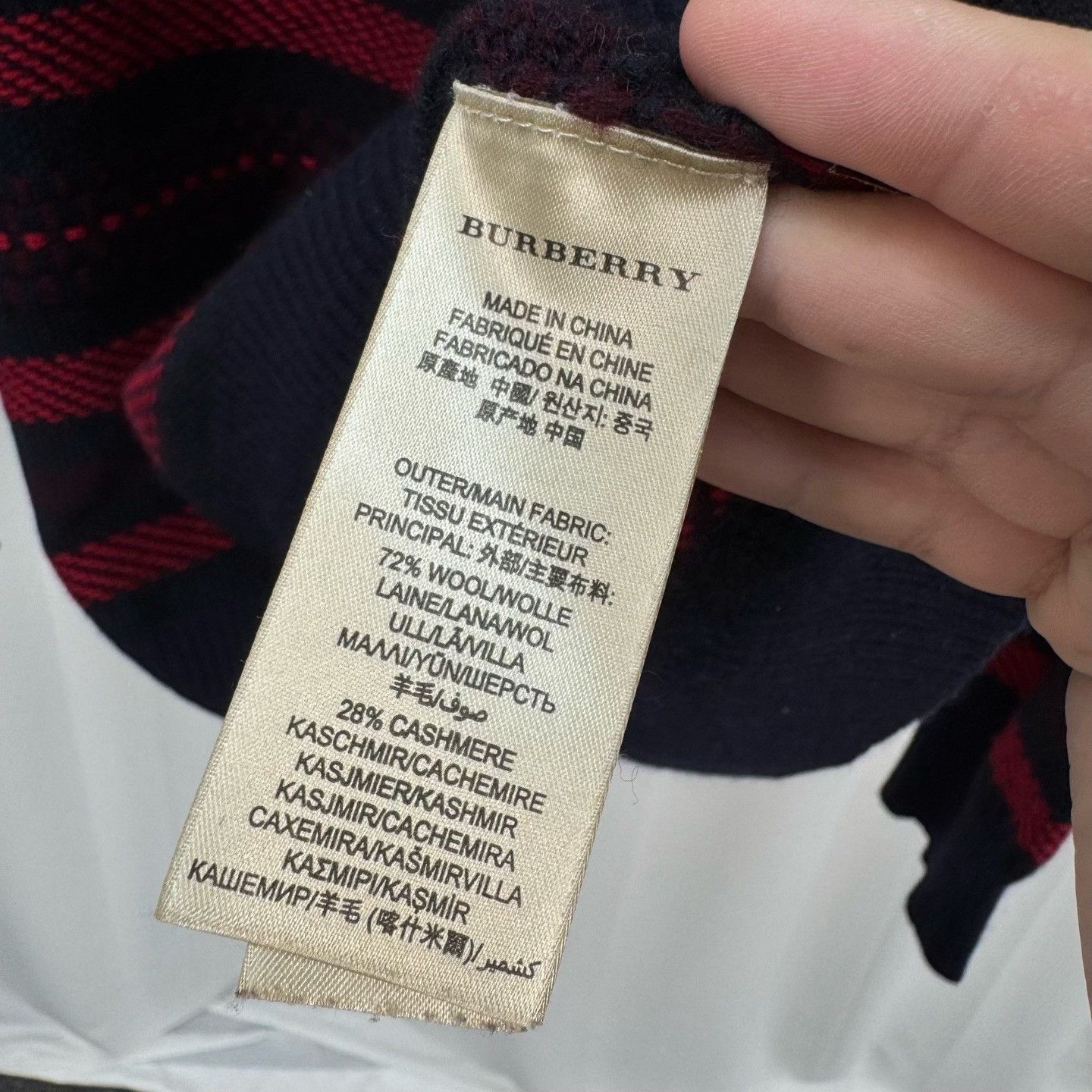 Burberry Burberry Brit Striped Wool Cashmere Sweater XL Size US XL / EU 56 / 4 - 9 Thumbnail