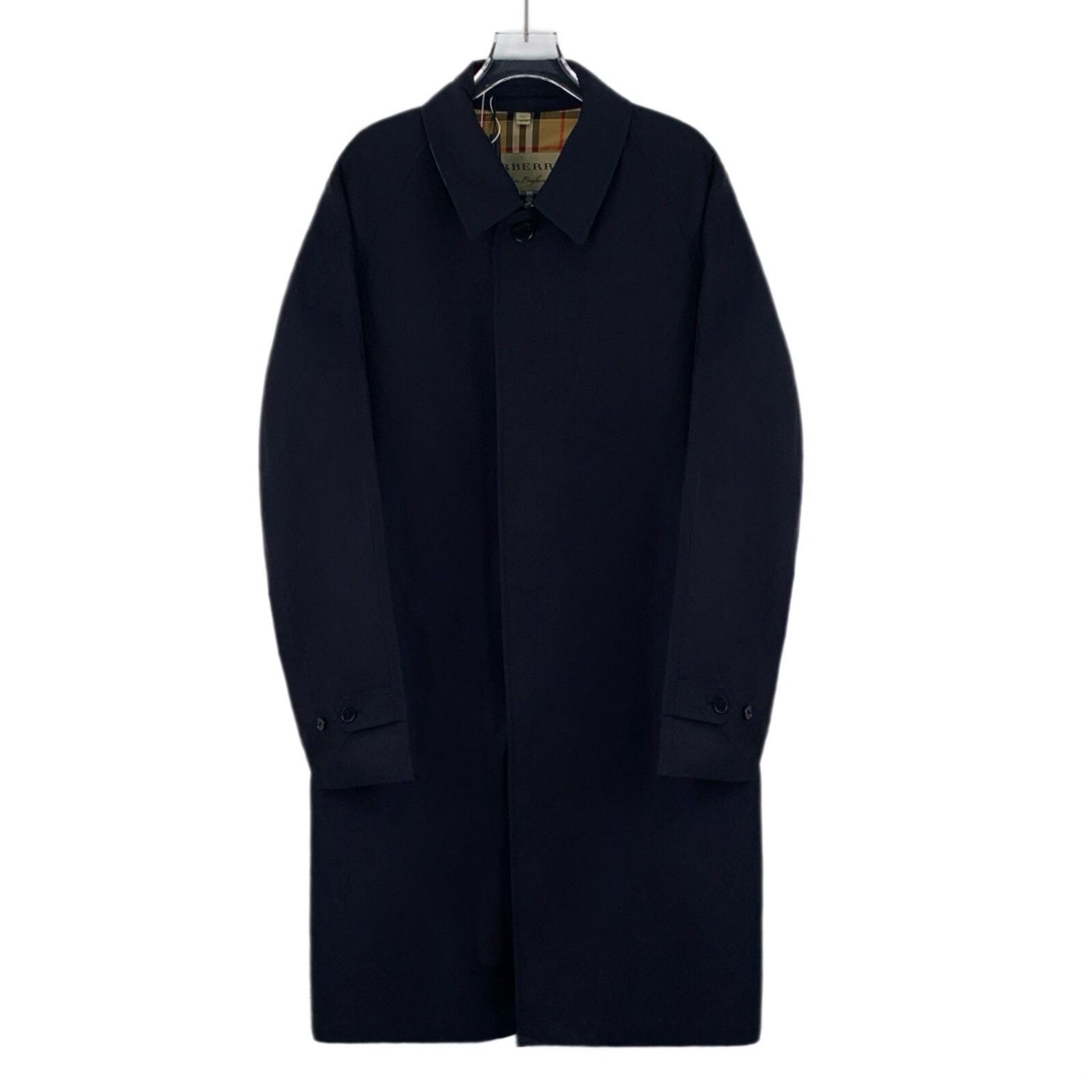 Burberry Burberry Navy Blue Cotton Trench Coat 50 Size US M / EU 48-50 / 2 - 2 Thumbnail