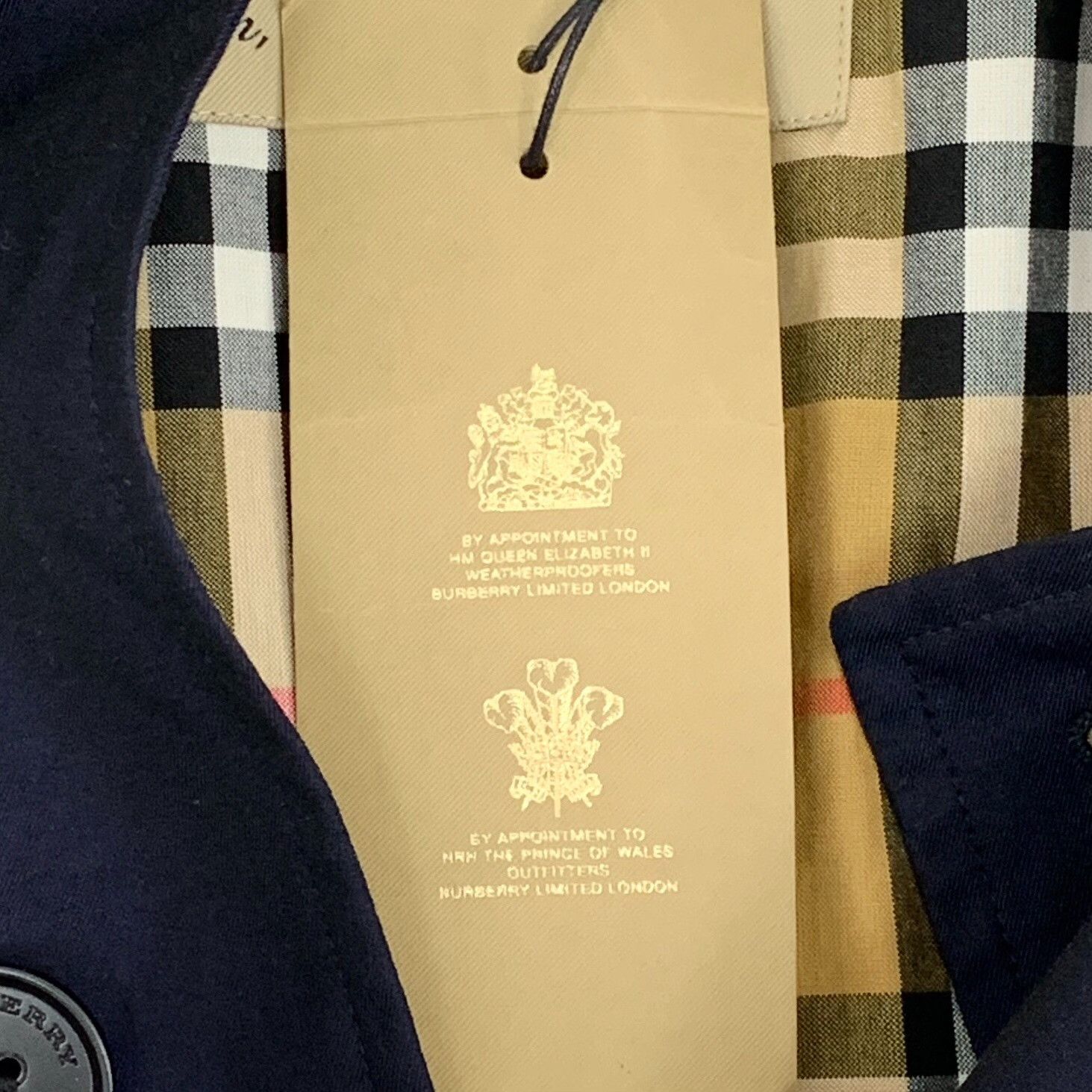 Burberry Burberry Navy Blue Cotton Trench Coat 50 Size US M / EU 48-50 / 2 - 8 Thumbnail