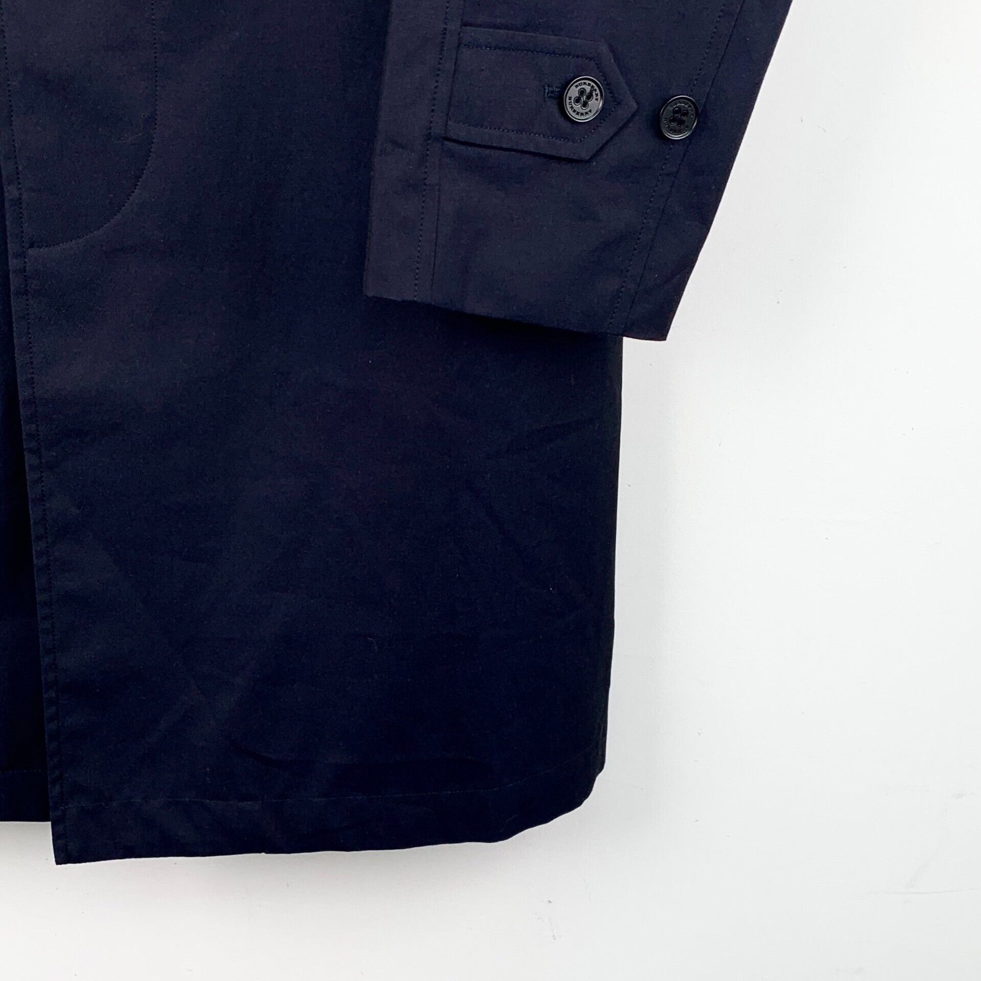 Burberry Burberry Navy Blue Cotton Trench Coat 50 Size US M / EU 48-50 / 2 - 5 Thumbnail