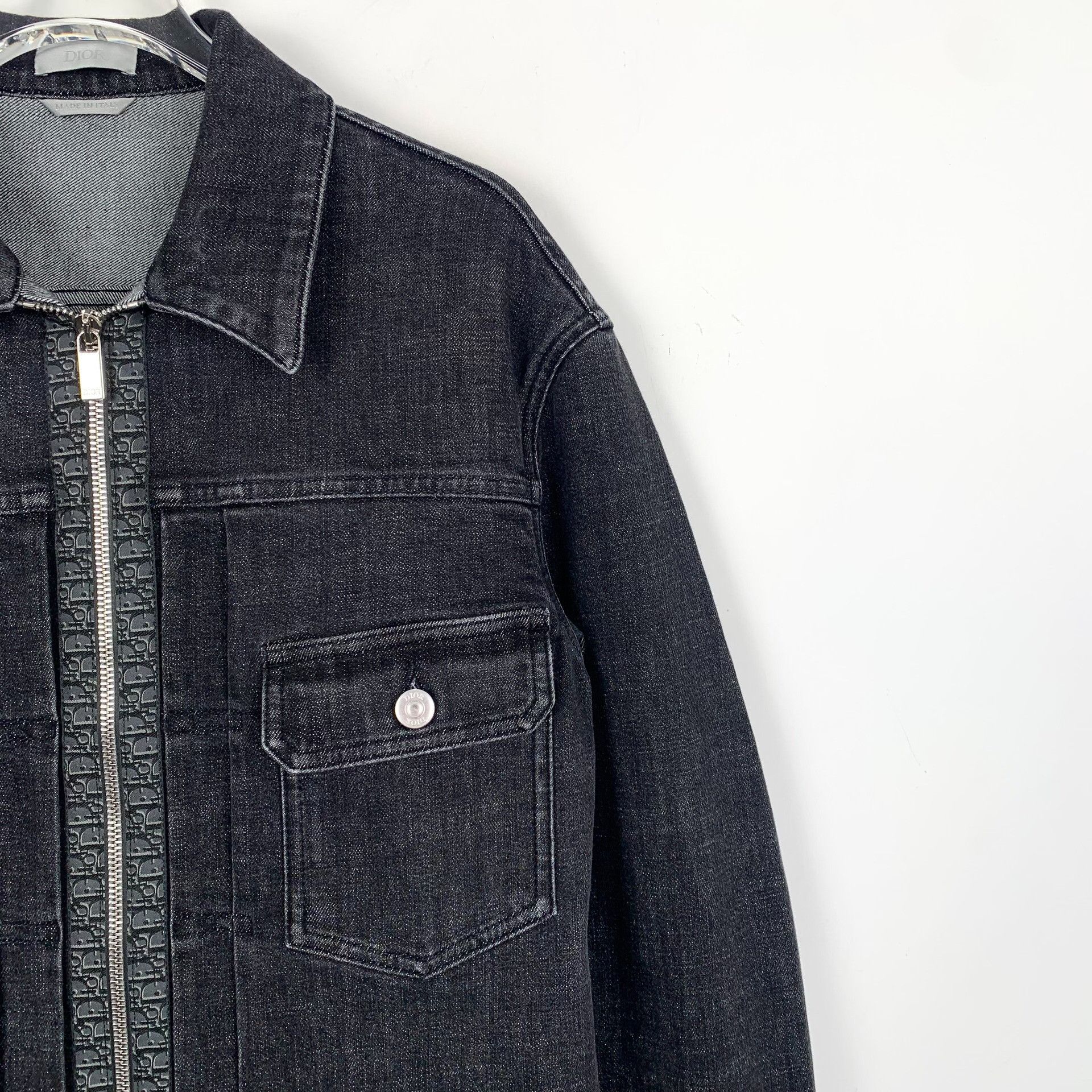 Dior Dior Oblique Trim Zip Denim Jacket EU 44 Size US S / EU 44-46 / 1 - 4 Thumbnail