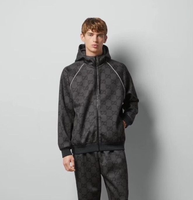Gucci Gucci GG Monogram Jacquard Zip Jacket Size M Size US M / EU 48-50 / 2 - 9 Thumbnail