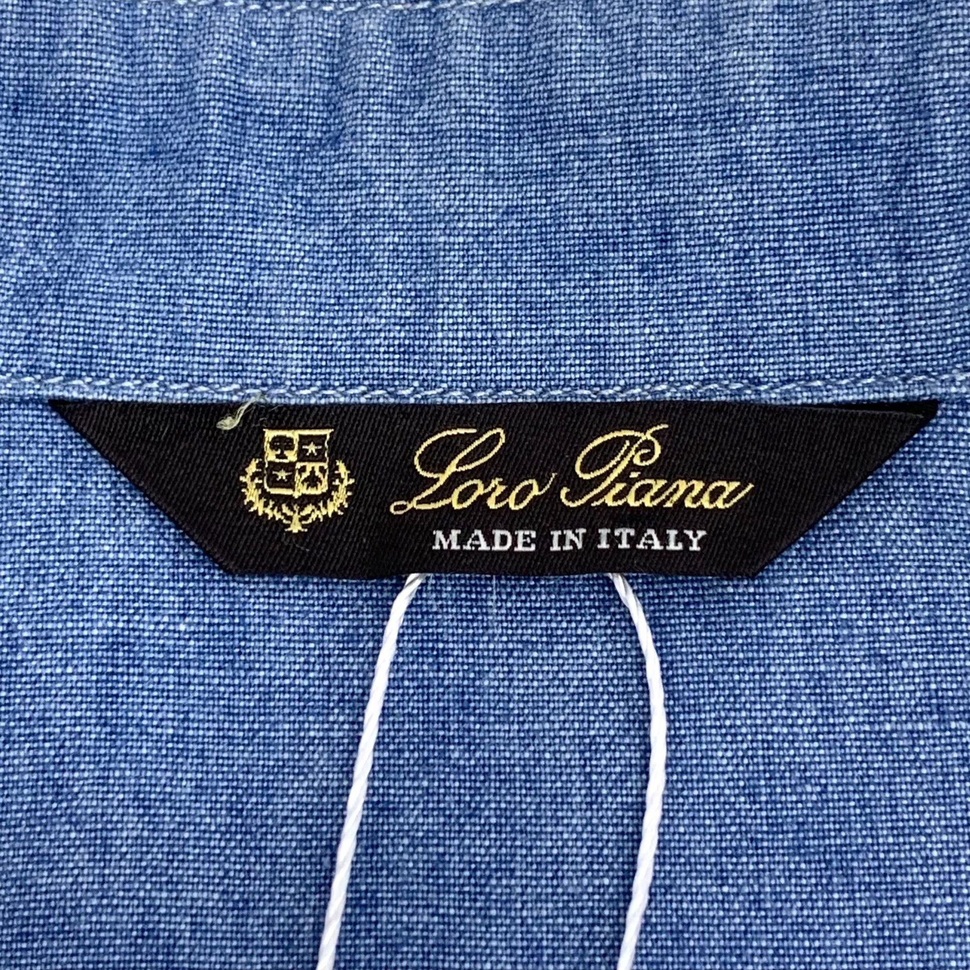 Loro Piana Loro Piana Blue Cotton Denim Shirt 38 Size US S / EU 44-46 / 1 - 6 Thumbnail