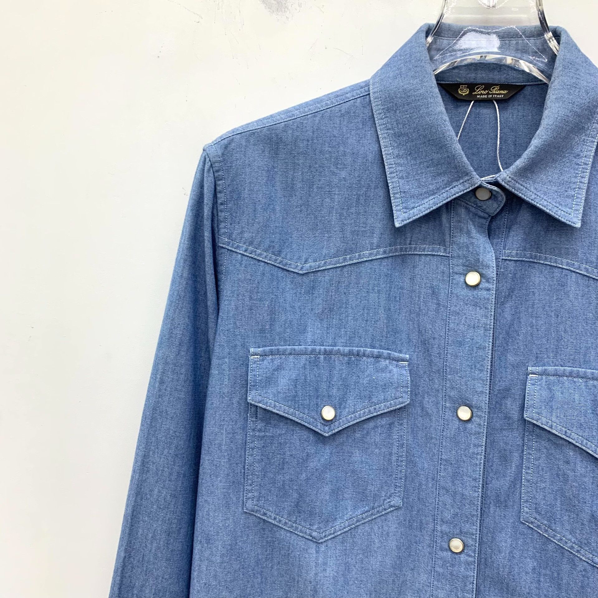 Loro Piana Loro Piana Blue Cotton Denim Shirt 38 Size US S / EU 44-46 / 1 - 4 Thumbnail