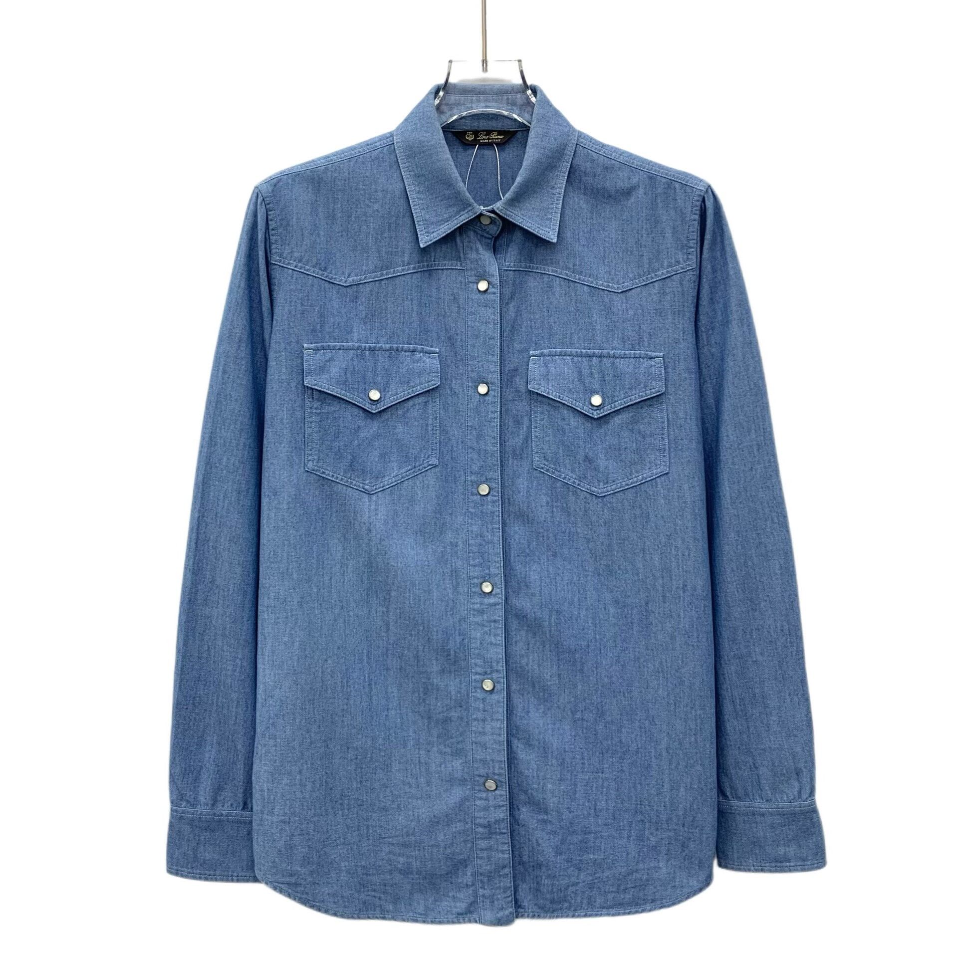 Loro Piana Loro Piana Blue Cotton Denim Shirt 38 Size US S / EU 44-46 / 1 - 2 Thumbnail