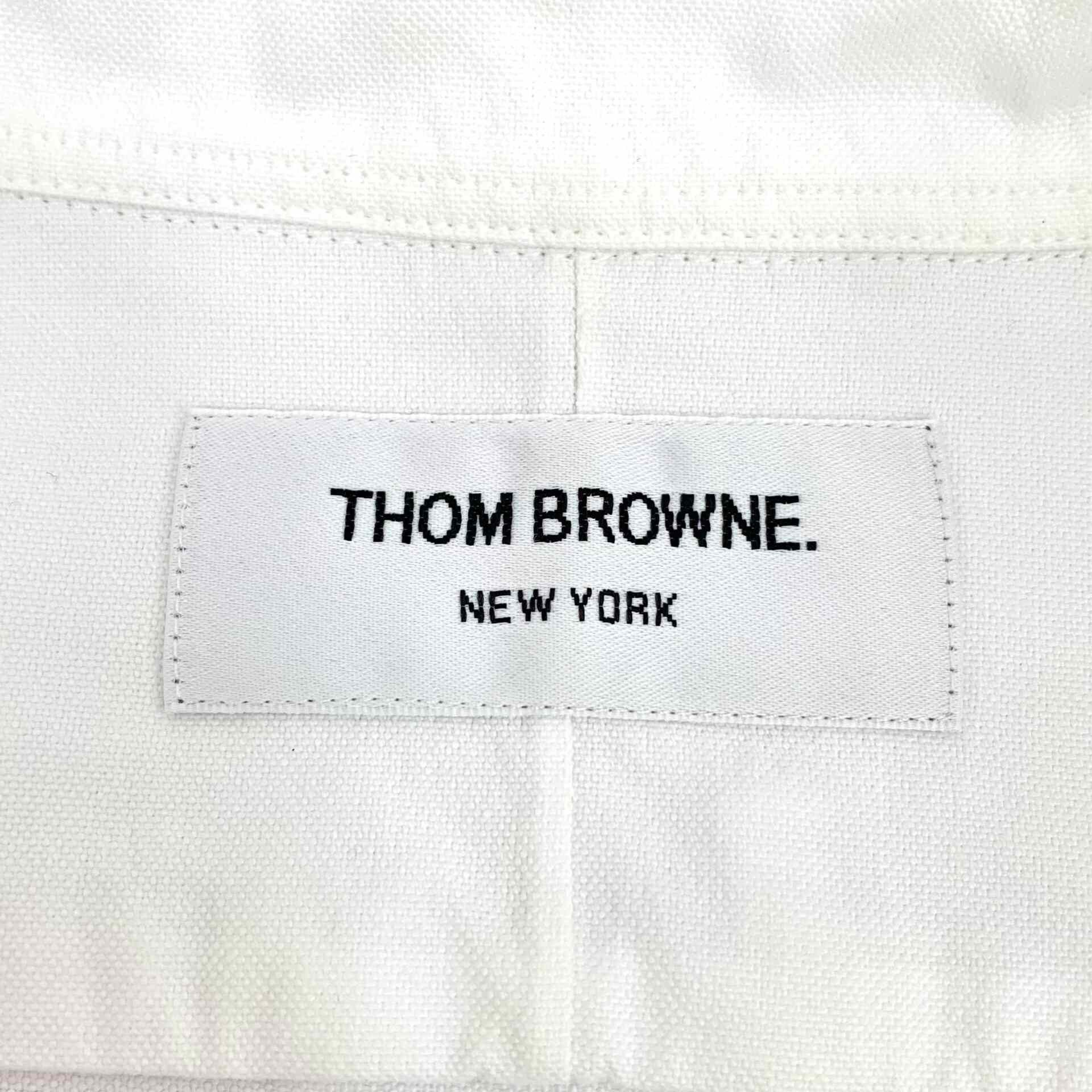 Thom Browne Thom Browne White Cotton Oxford Shirt Size 0 Size US XS / EU 42 / 0 - 7 Thumbnail
