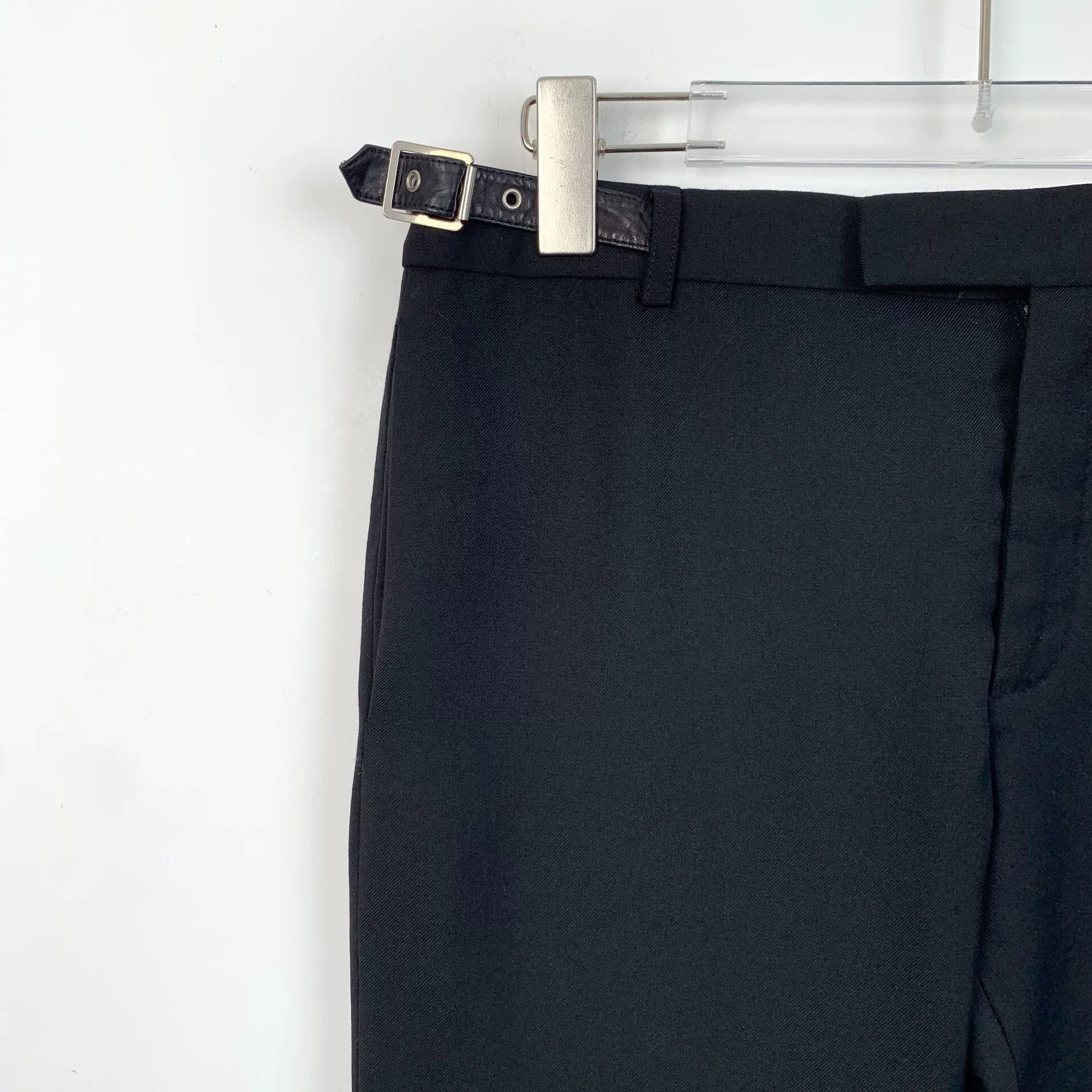 Saint Laurent Paris Saint Laurent Black Virgin Wool Casual Pants 46 Size US 30 / EU 46 - 4 Thumbnail