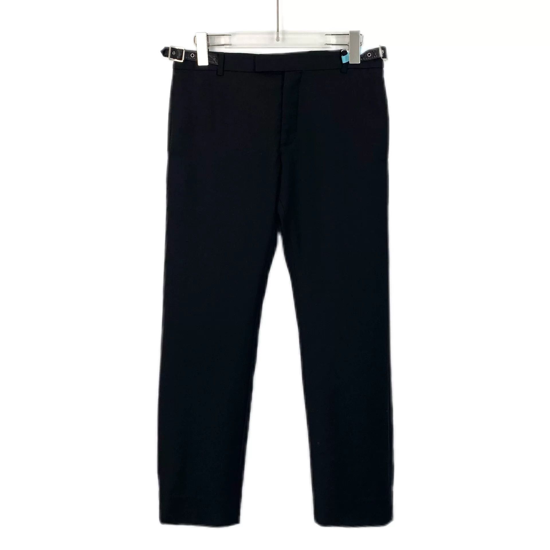 Saint Laurent Paris Saint Laurent Black Virgin Wool Casual Pants 46 Size US 30 / EU 46 - 2 Thumbnail