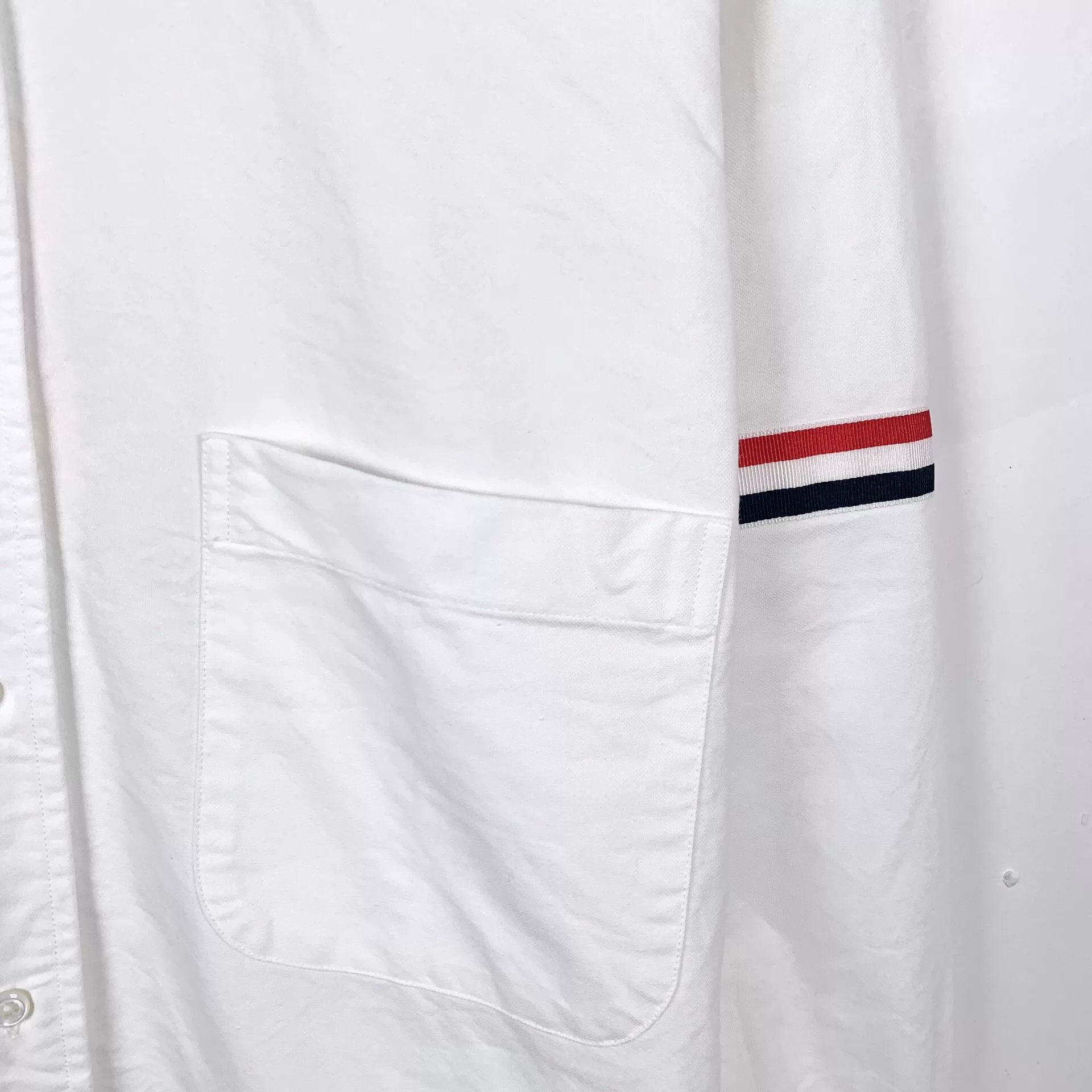 Thom Browne Thom Browne Tricolor Armband White Shirt Size 0 Size US XS / EU 42 / 0 - 5 Thumbnail
