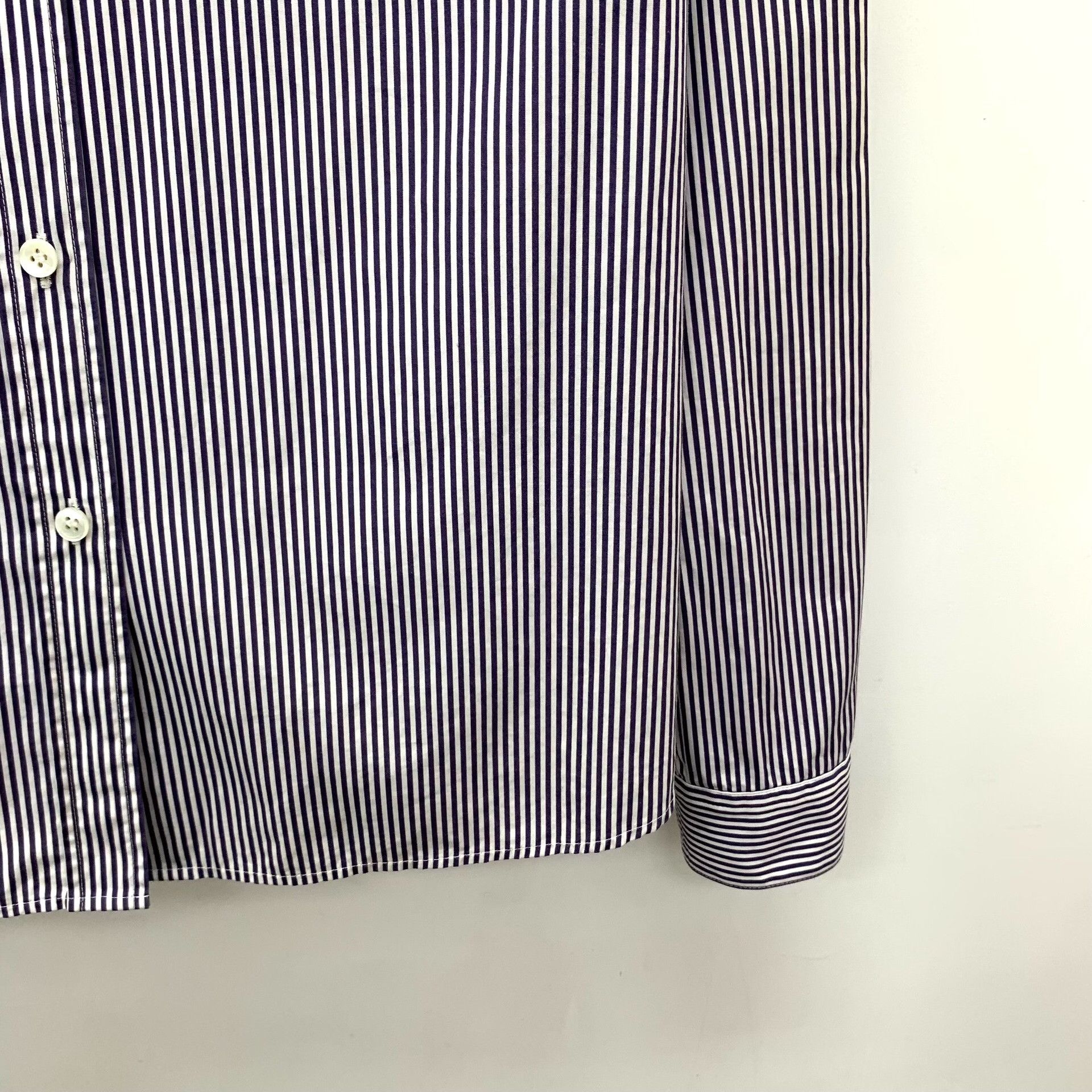 Saint Laurent Paris Saint Laurent Striped Logo Button Up Shirt 40 Size US M / EU 48-50 / 2 - 5 Thumbnail