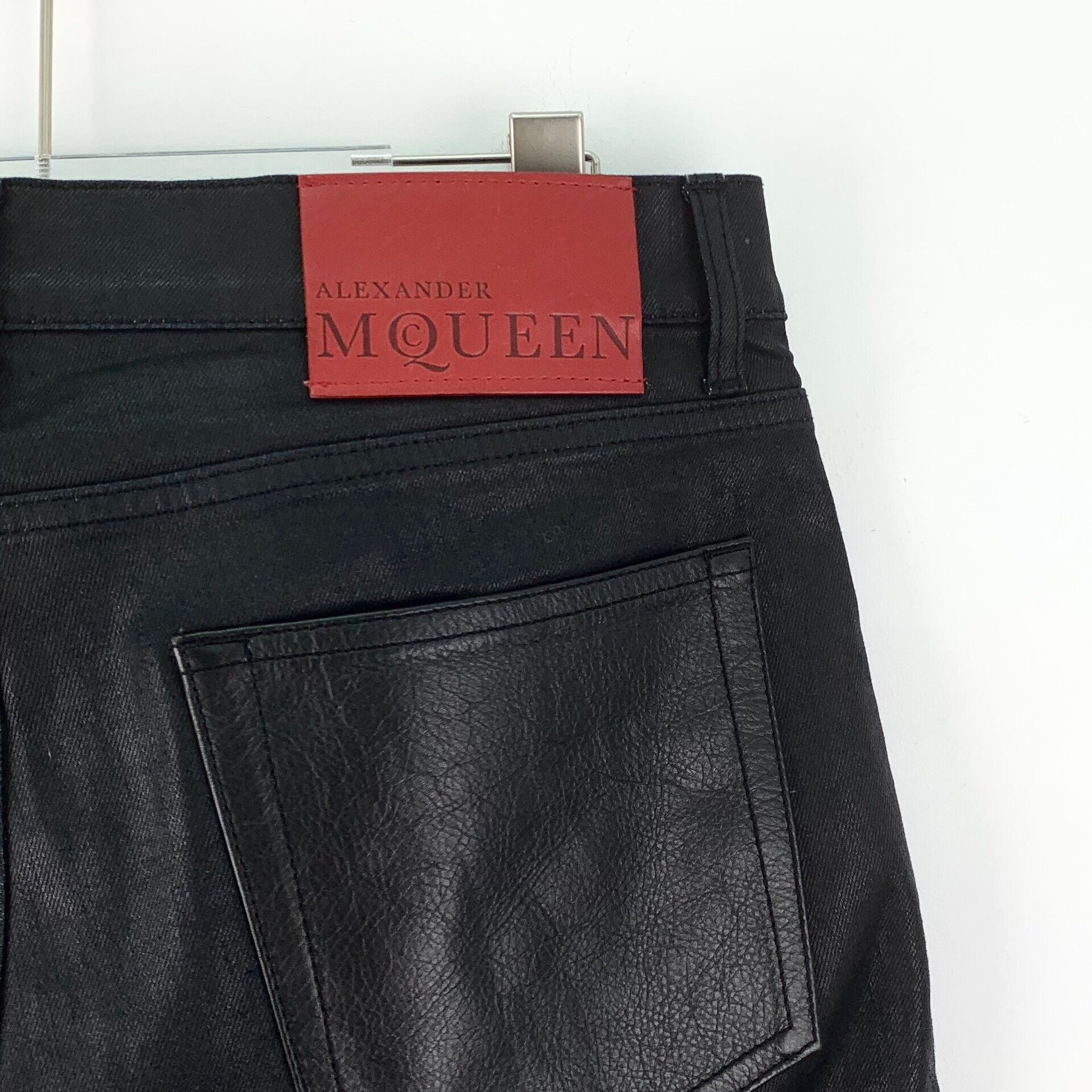 Alexander McQueen Alexander McQueen Leather Trim Wash Jeans 34 Size US 34 / EU 50 - 6 Thumbnail