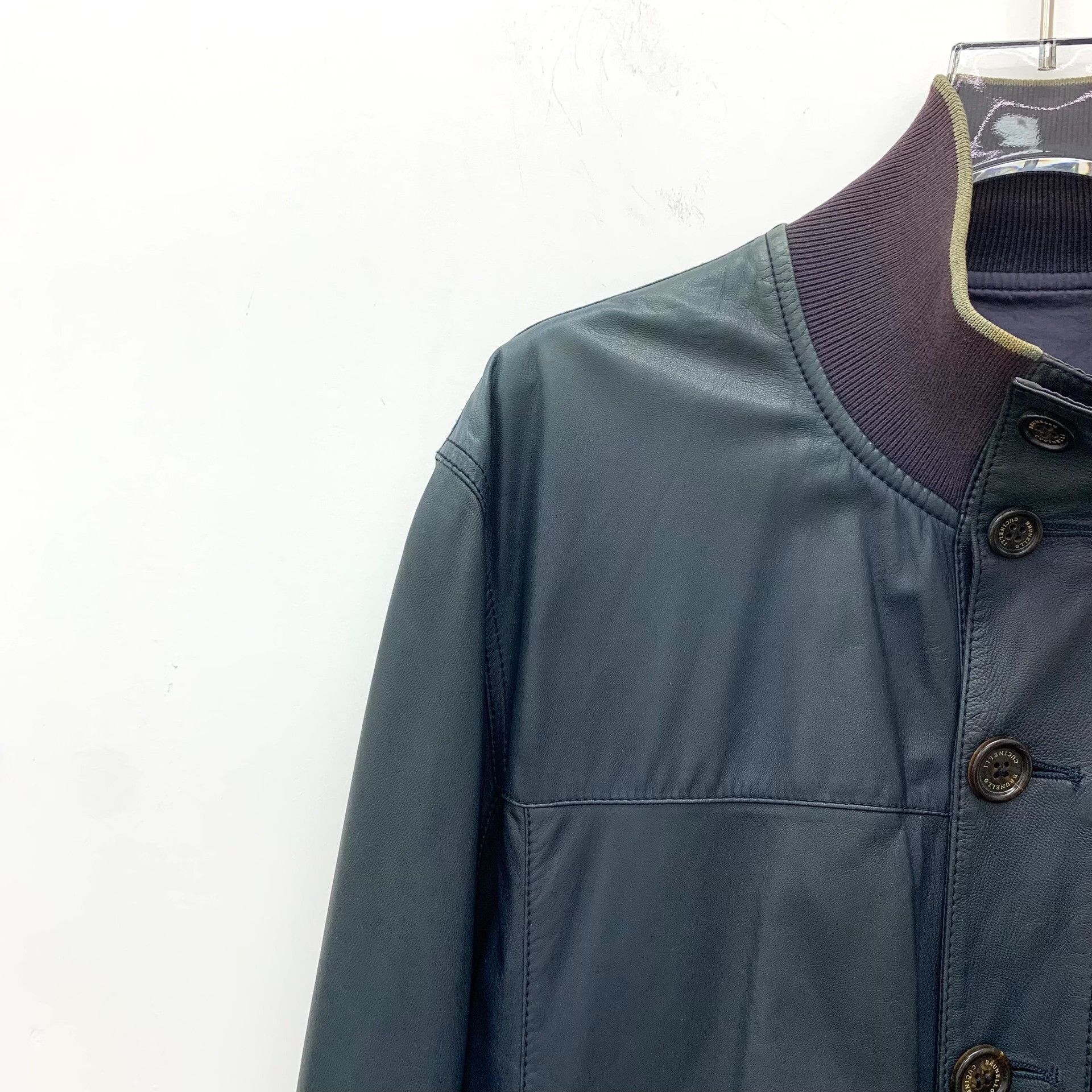 Brunello Cucinelli Brunello Cucinelli Reversible Leather Jacket L Size US L / EU 52-54 / 3 - 10 Thumbnail