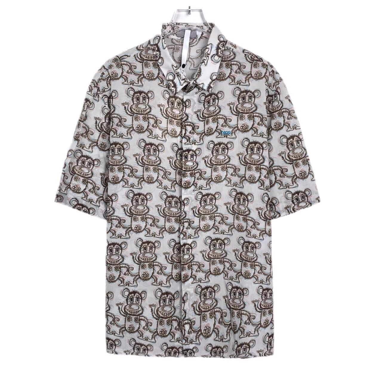 Dior Dior x Kenny Scharf Monkey Print Short Sleeve Shirt 41 Size US L / EU 52-54 / 3 - 2 Thumbnail