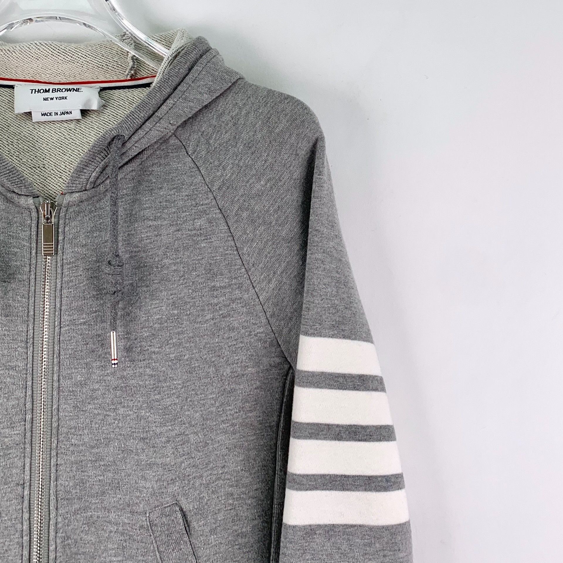 Thom Browne Thom Browne 4-Bar Zip Hoodie Size 0 Size US XS / EU 42 / 0 - 4 Thumbnail