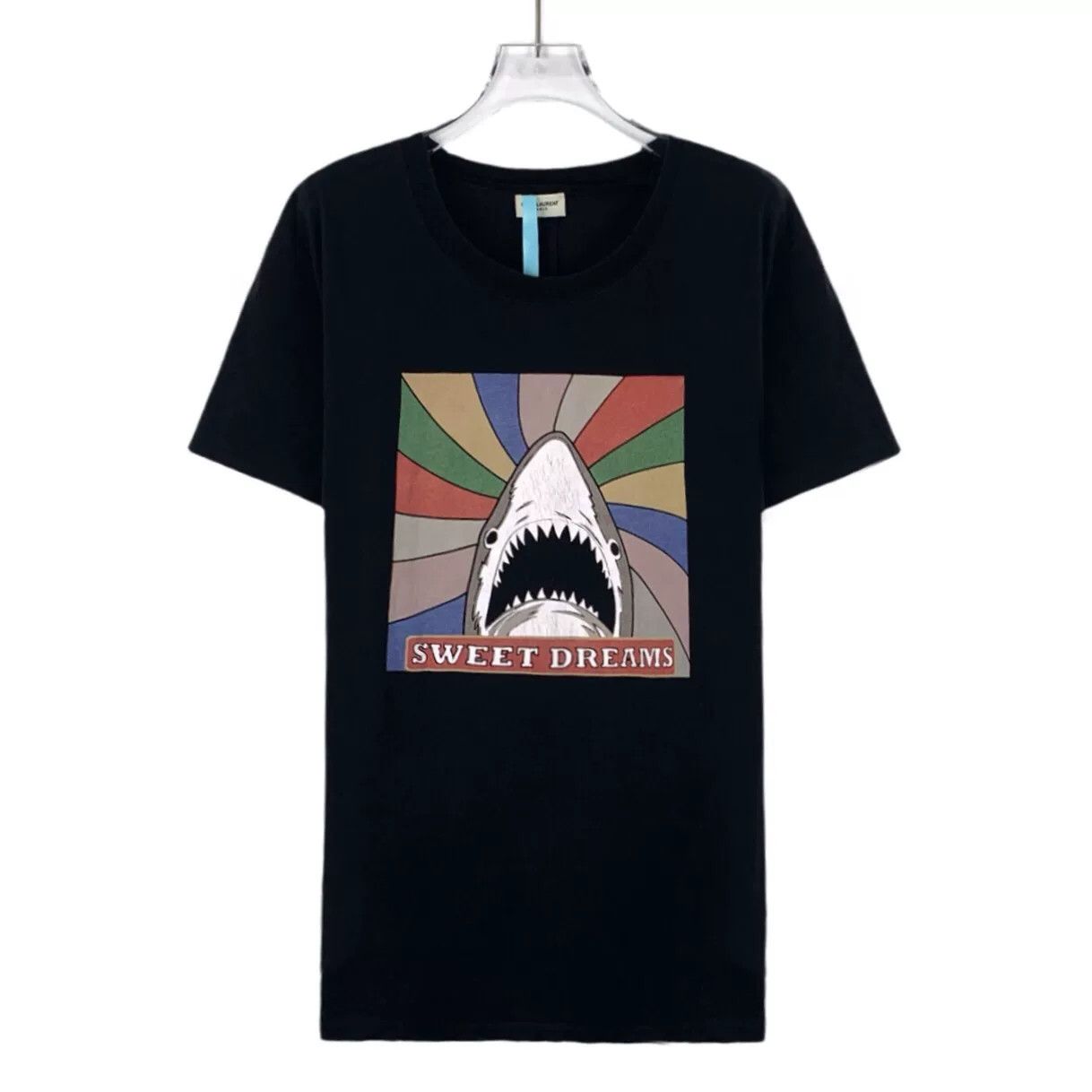 Saint Laurent Paris Saint Laurent Shark Print T-Shirt L Size US L / EU 52-54 / 3 - 2 Thumbnail
