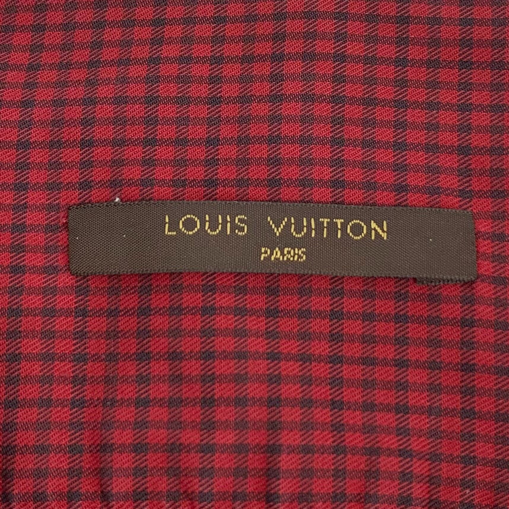 Louis Vuitton Louis Vuitton Red Grid Button Up Shirt XS Size US XS / EU 42 / 0 - 6 Thumbnail