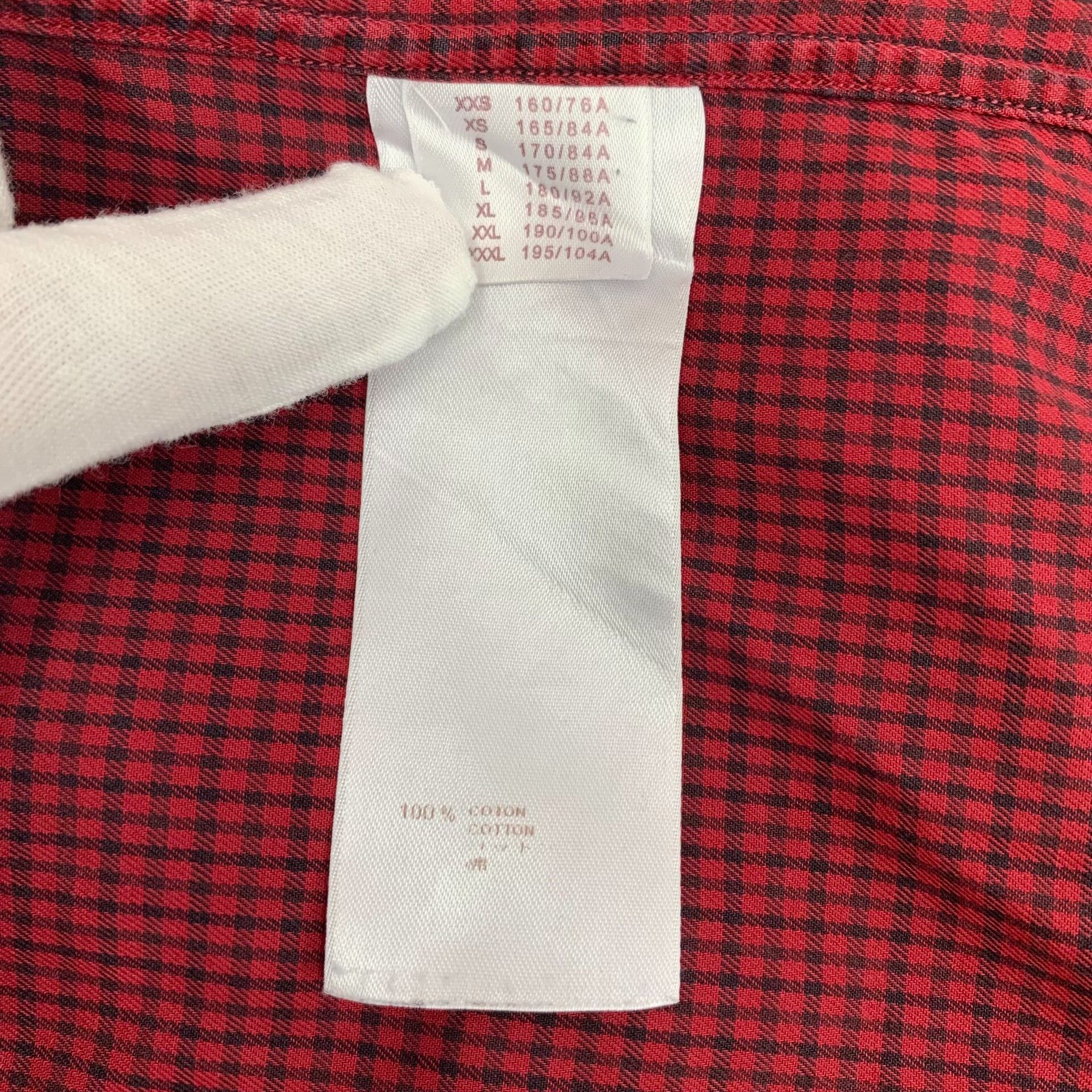 Louis Vuitton Louis Vuitton Red Grid Button Up Shirt XS Size US XS / EU 42 / 0 - 8 Thumbnail