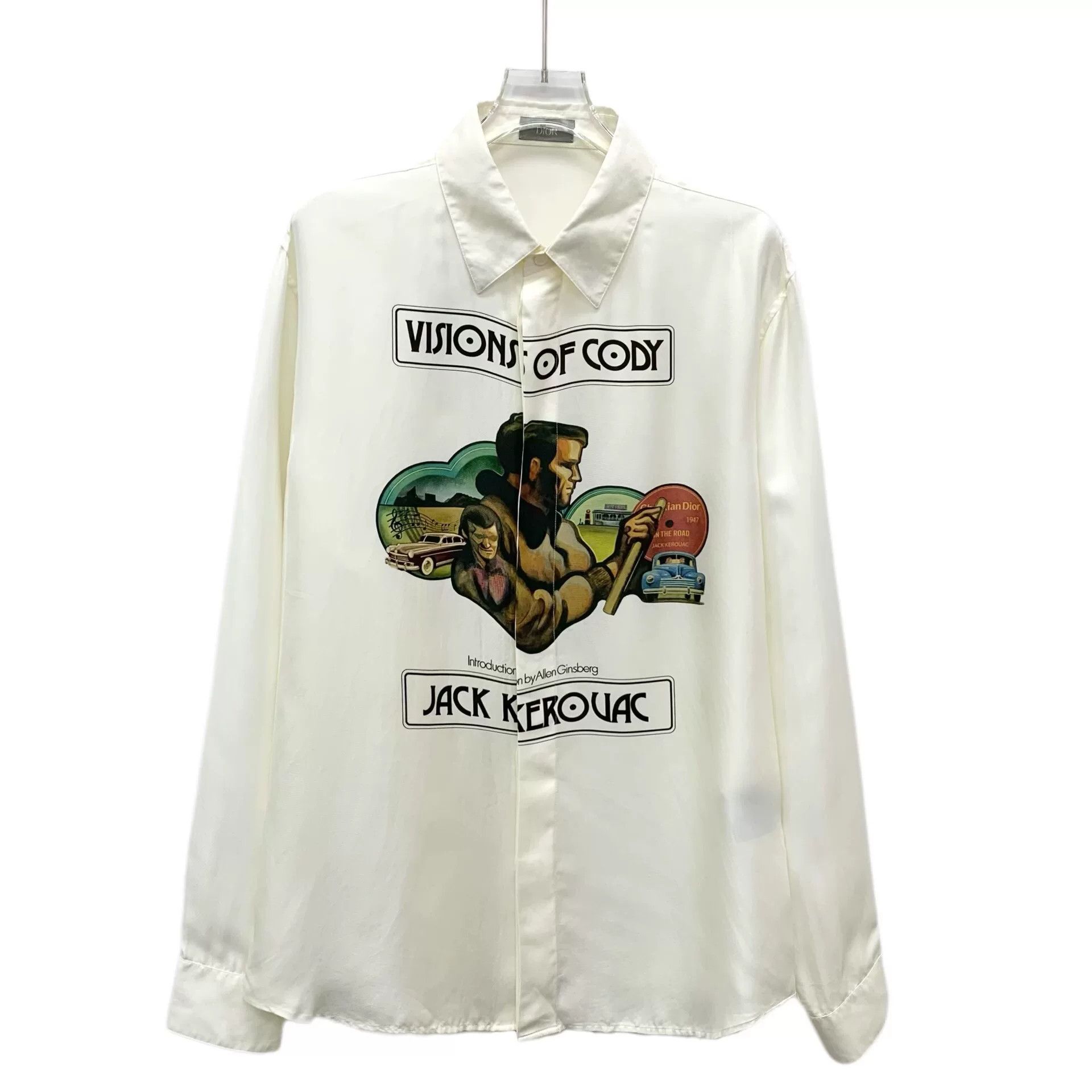 Dior Dior Kerouac Graphic Silk Shirt Size 41 Size US L / EU 52-54 / 3 - 2 Thumbnail
