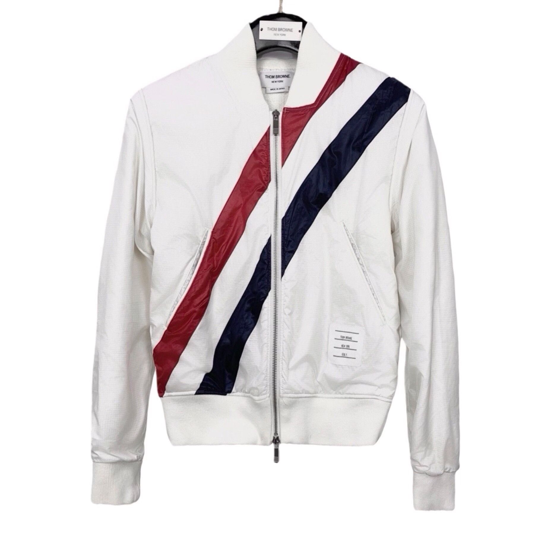 Thom Browne Thom Browne Striped Zip-Up Bomber Jacket Size 0 Size US XS / EU 42 / 0 - 2 Thumbnail