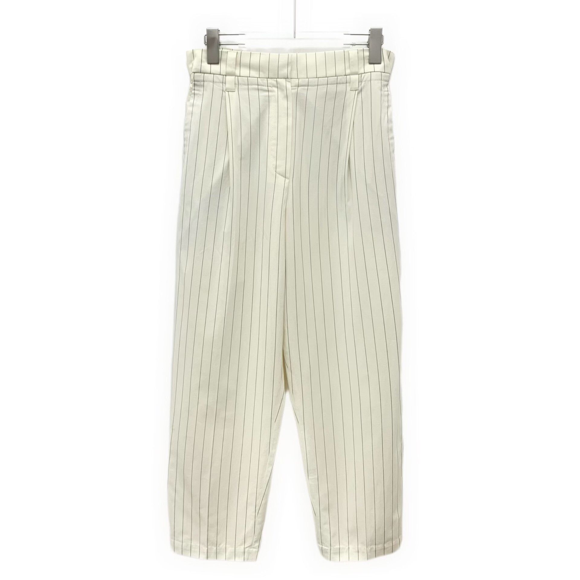 Brunello Cucinelli Brunello Cucinelli Pinstripe Cotton Pants it_40 Size 27" / US 4 / IT 40 - 2 Thumbnail