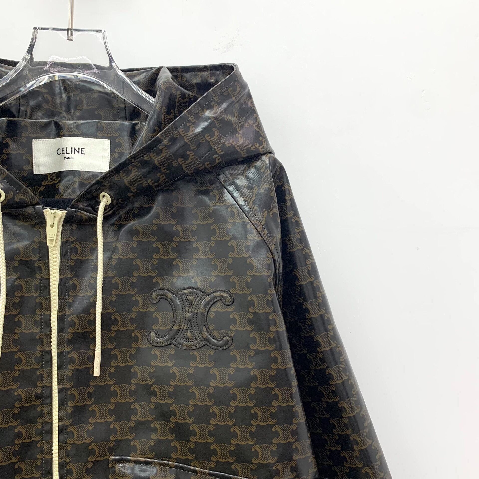 Celine Celine Triomphe Monogram Hooded Jacket 38 Size S / US 4 / IT 40 - 4 Thumbnail