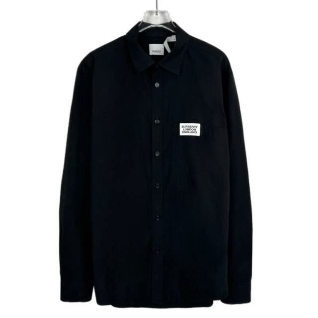 Burberry Burberry Black Patch Logo Button Up Shirt M Size US M / EU 48-50 / 2 - 2 Thumbnail
