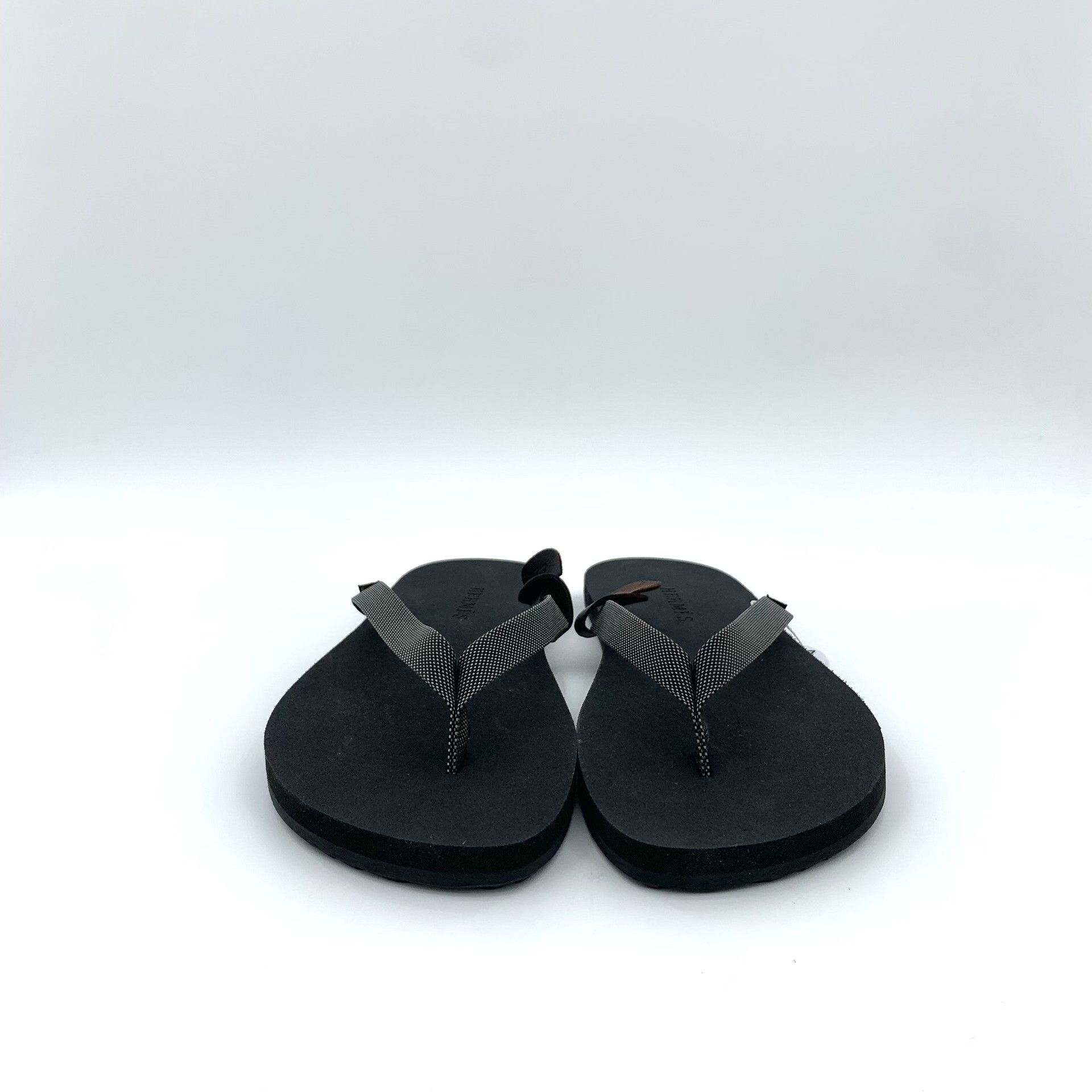 Hermes Hermes Black Canvas Strap Sandals Size 42 Size US 9 / EU 42 - 4 Thumbnail