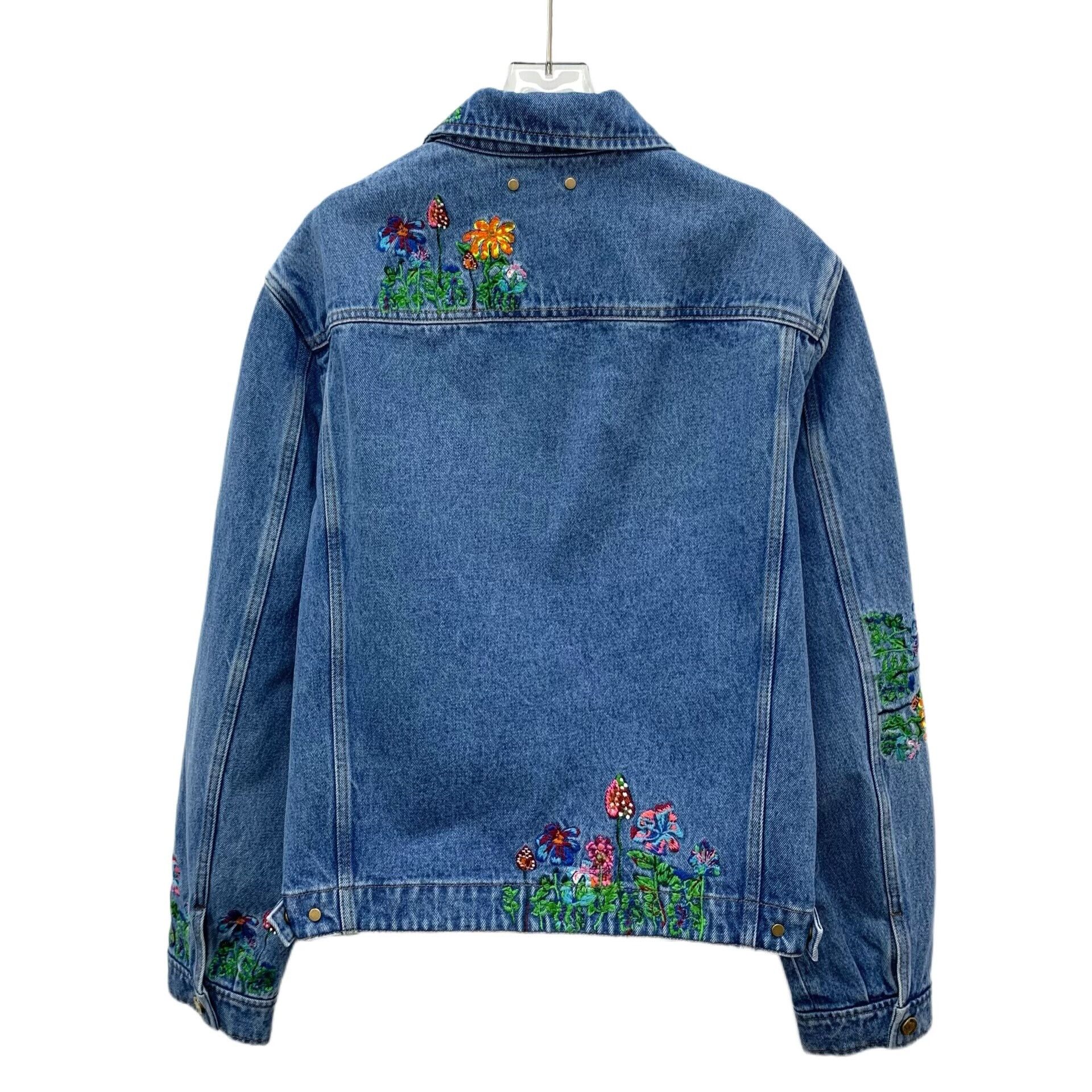 Louis Vuitton Louis Vuitton Floral Embroidered Denim Jacket Size 50 Size US M / EU 48-50 / 2 - 3 Thumbnail