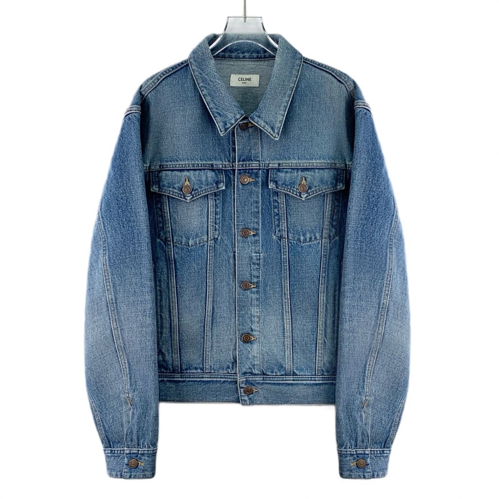 Celine Celine Washed Blue Denim Jacket Size M Size US M / EU 48-50 / 2 - 2 Thumbnail