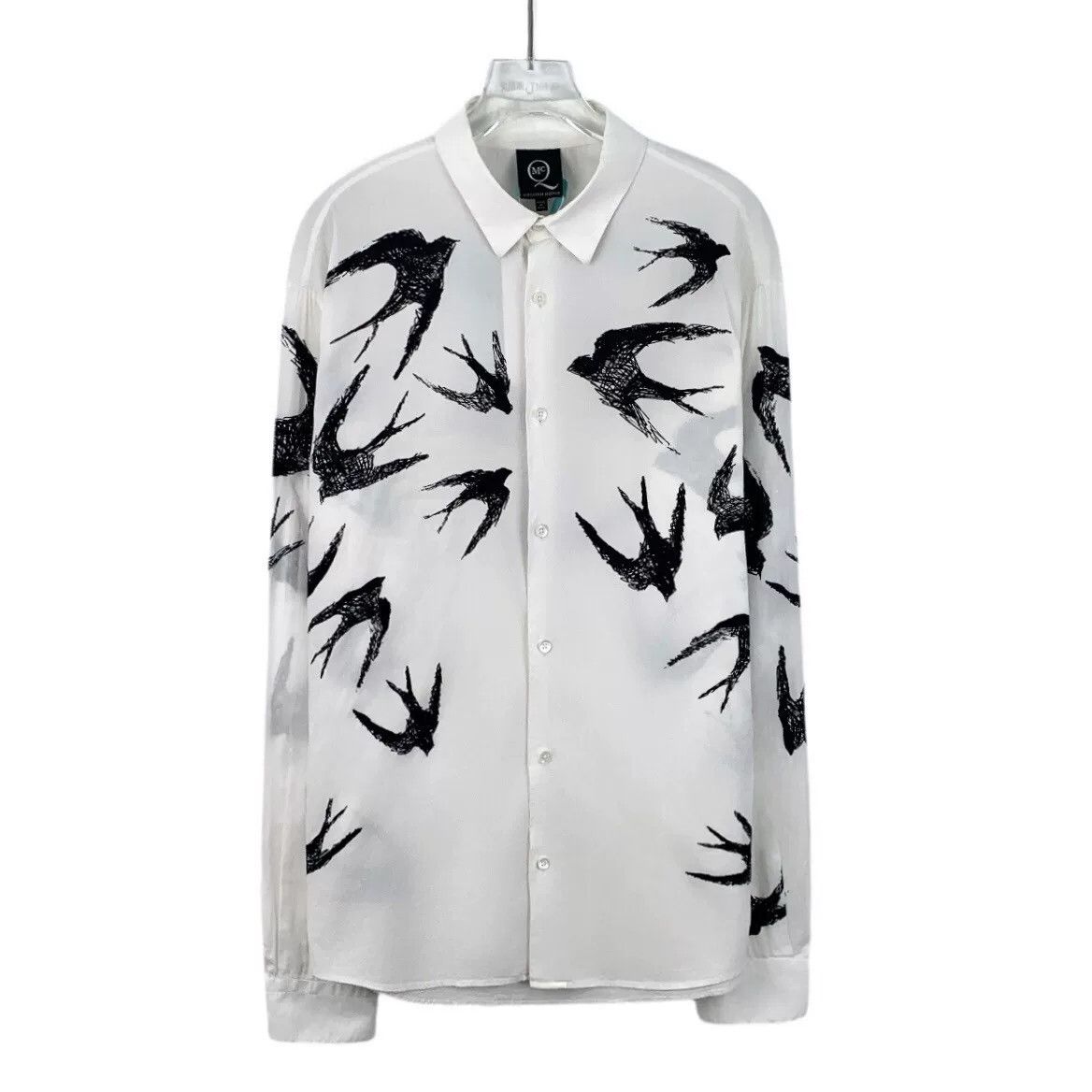 Alexander McQueen Alexander McQueen Swallow Print Shirt Size 50 Size US M / EU 48-50 / 2 - 2 Thumbnail