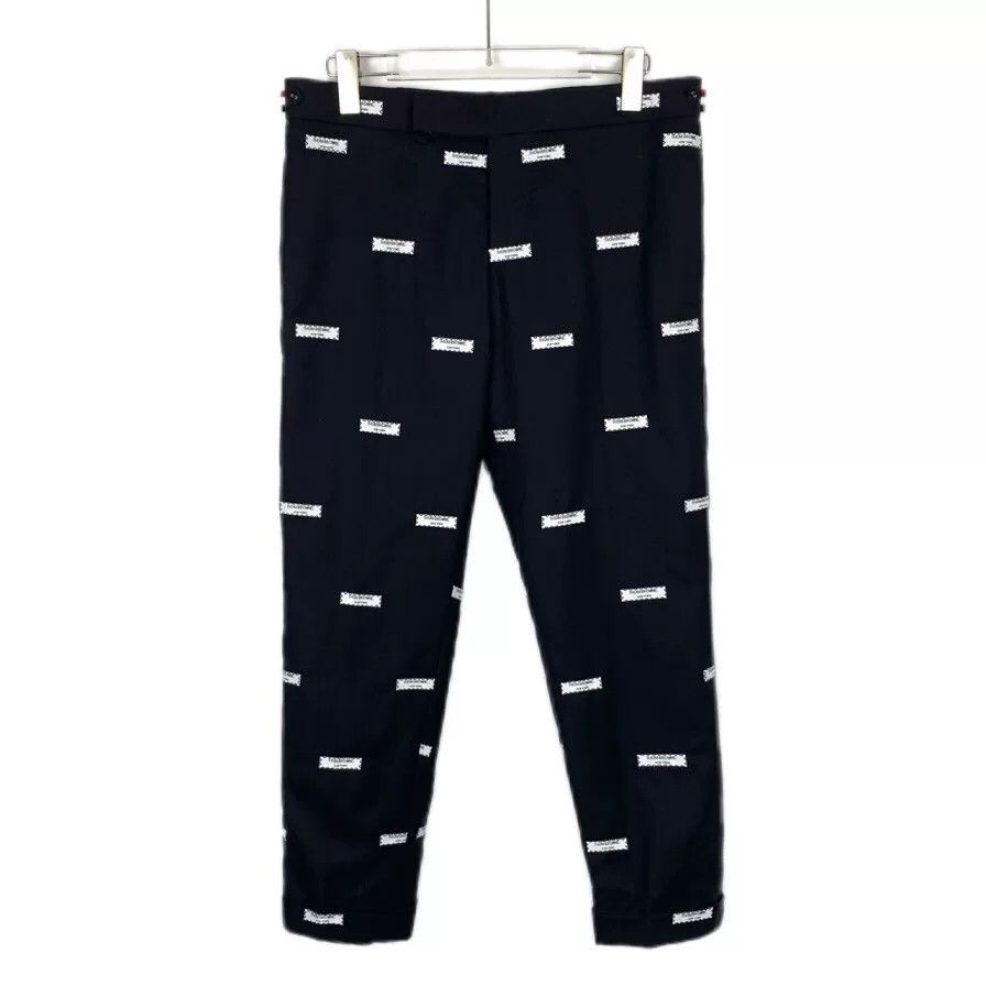 Thom Browne Thom Browne Logo Patch Wool Formal Trousers 0 Size 34R - 2 Thumbnail