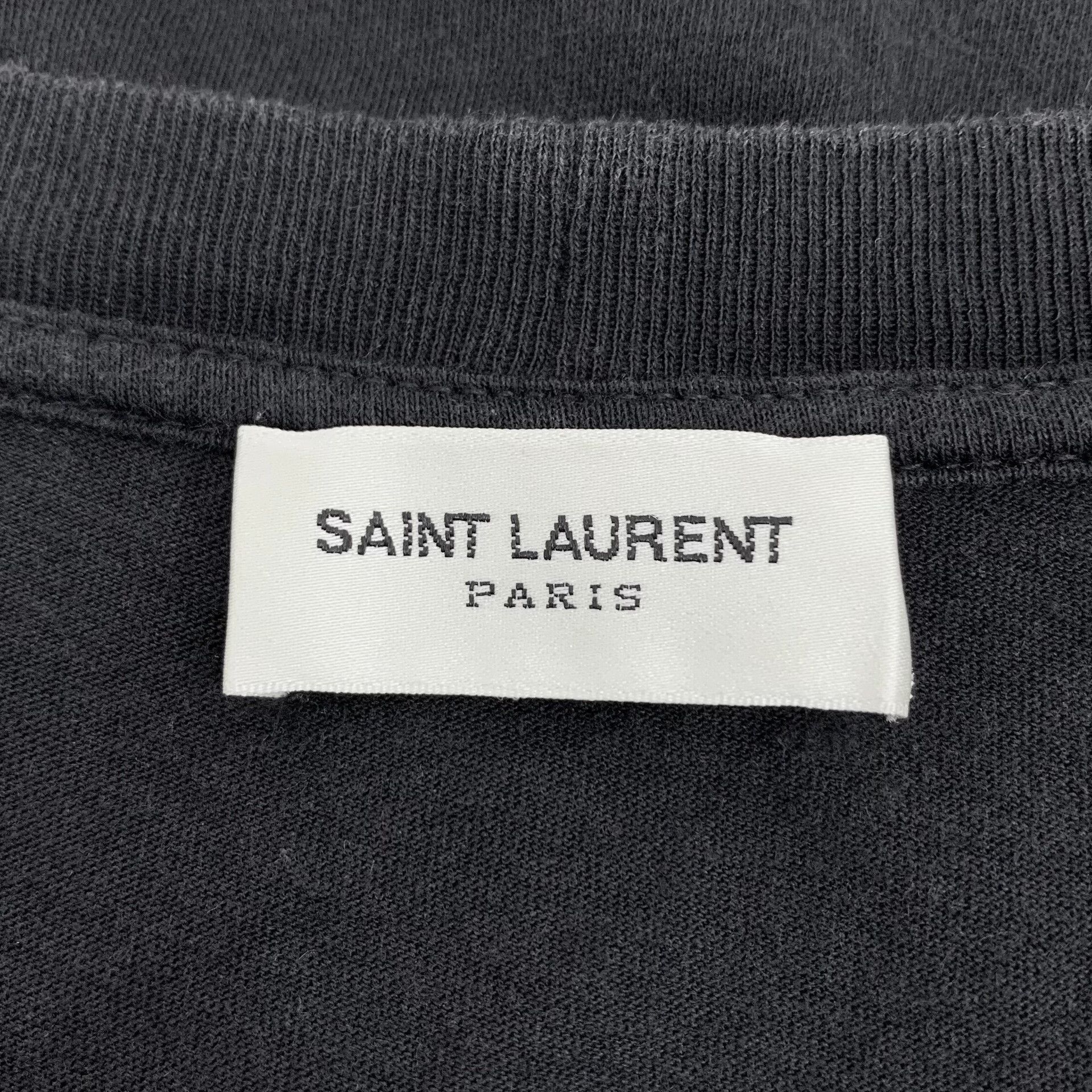 Saint Laurent Paris Saint Laurent Tiger Print Logo T-Shirt Size M Size US M / EU 48-50 / 2 - 6 Thumbnail