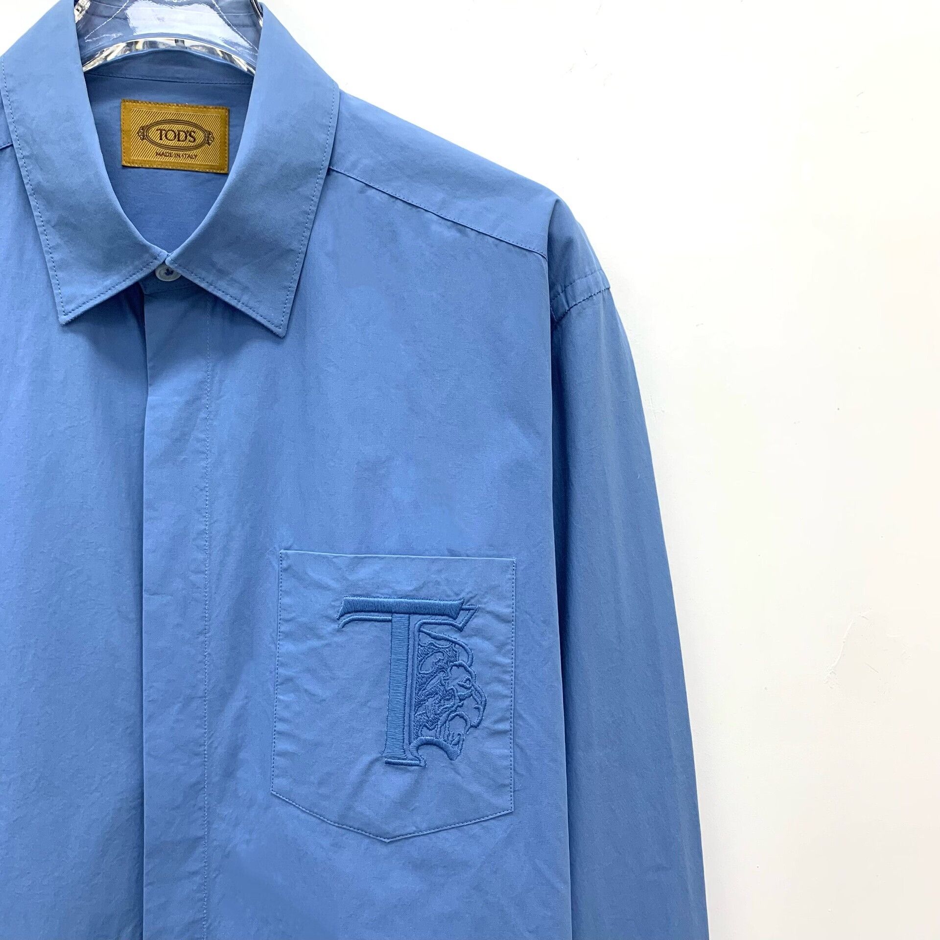Tod's Tod's Embroidered Pocket Cotton Shirt Size 40 Size US M / EU 48-50 / 2 - 4 Thumbnail
