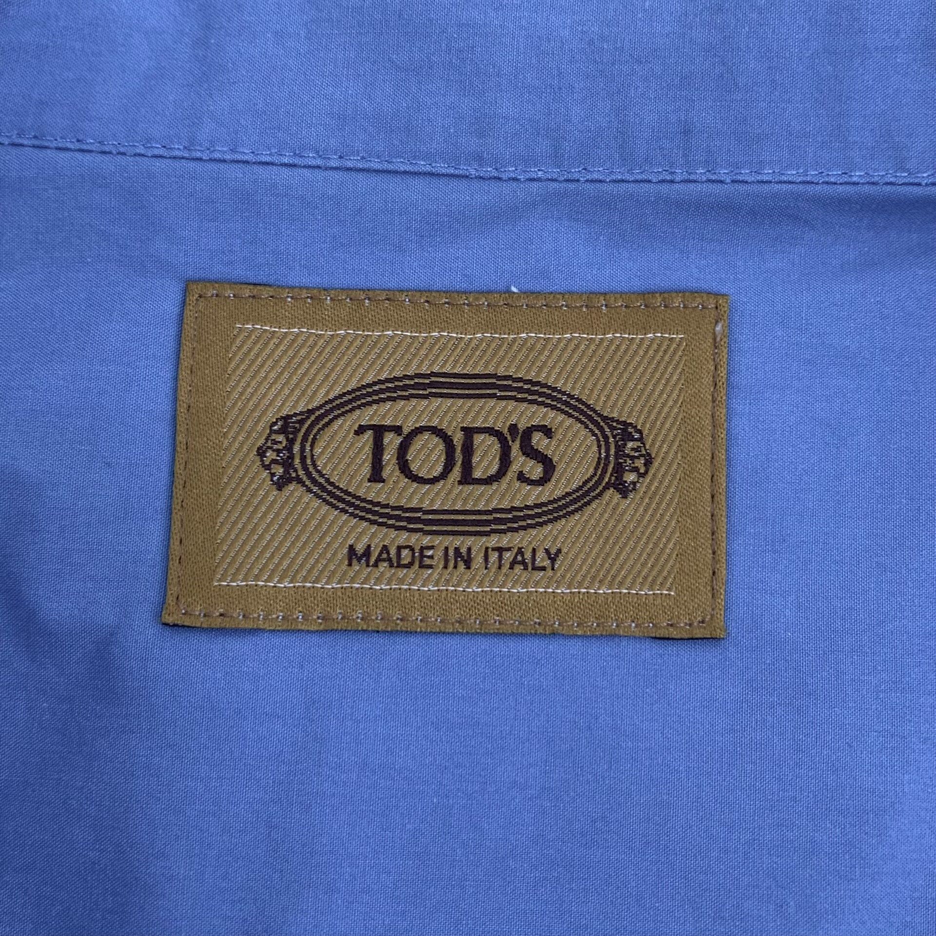 Tod's Tod's Embroidered Pocket Cotton Shirt Size 40 Size US M / EU 48-50 / 2 - 6 Thumbnail