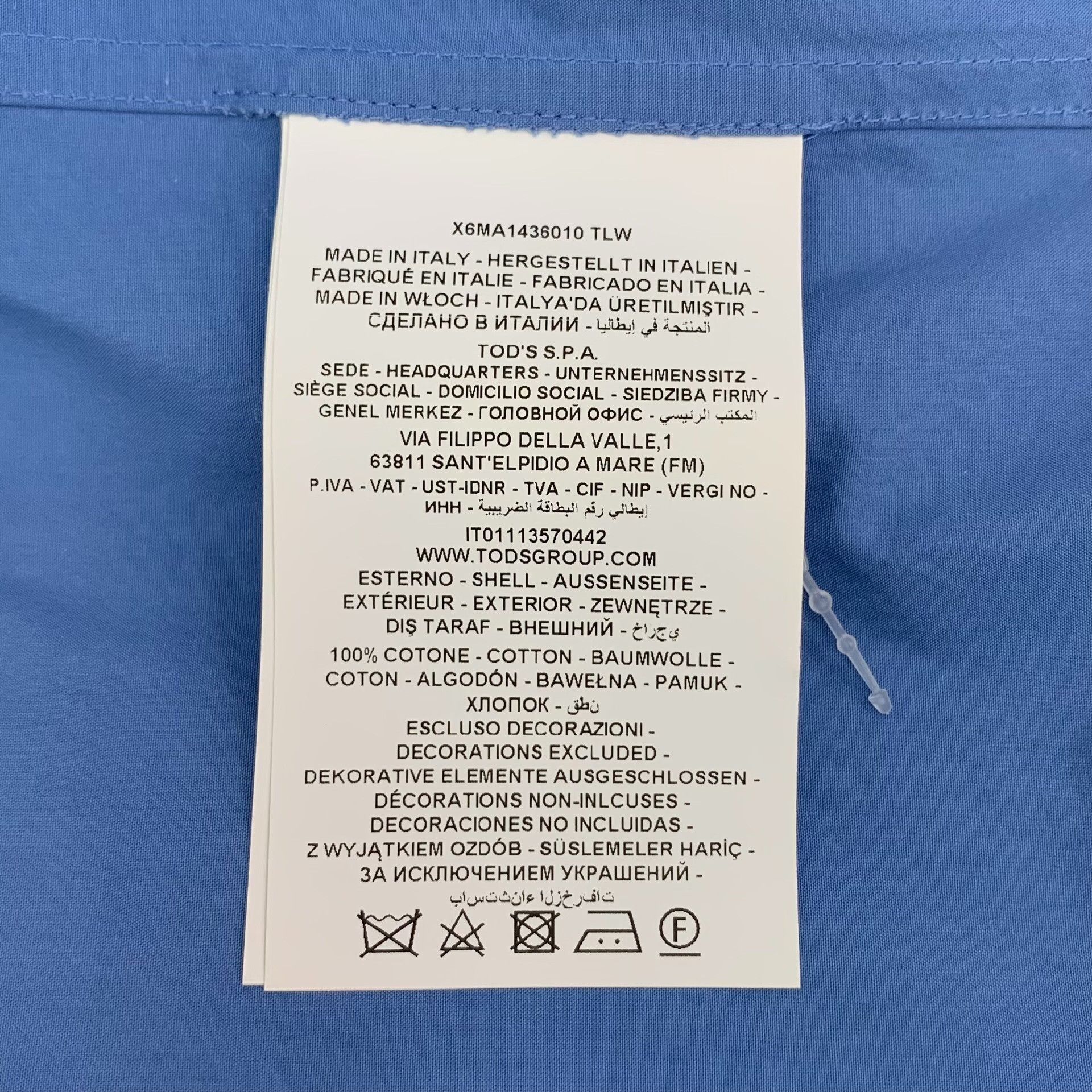 Tod's Tod's Embroidered Pocket Cotton Shirt Size 40 Size US M / EU 48-50 / 2 - 9 Thumbnail