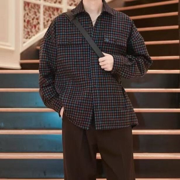 Gucci Gucci Plaid Wool Interlocking G Shirt Jacket S Size US S / EU 44-46 / 1 - 10 Thumbnail