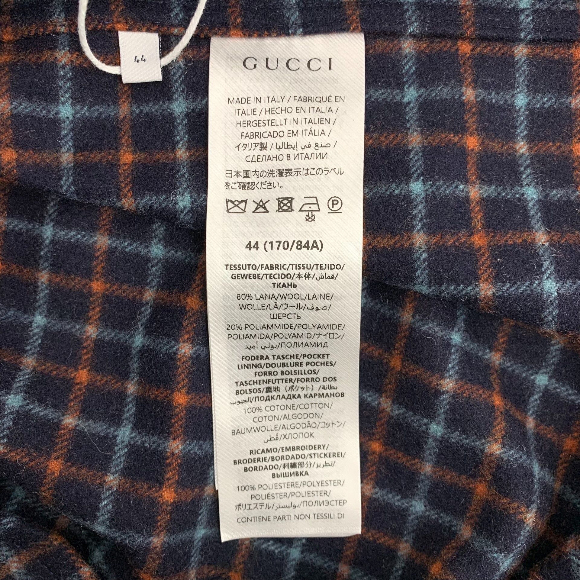Gucci Gucci Plaid Wool Interlocking G Shirt Jacket S Size US S / EU 44-46 / 1 - 7 Thumbnail