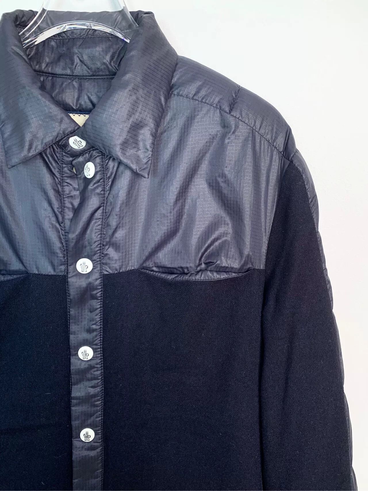 Moncler Moncler Gamme Bleu Quilted Down Shirt Jacket Size 0 Size US XS / EU 42 / 0 - 4 Thumbnail