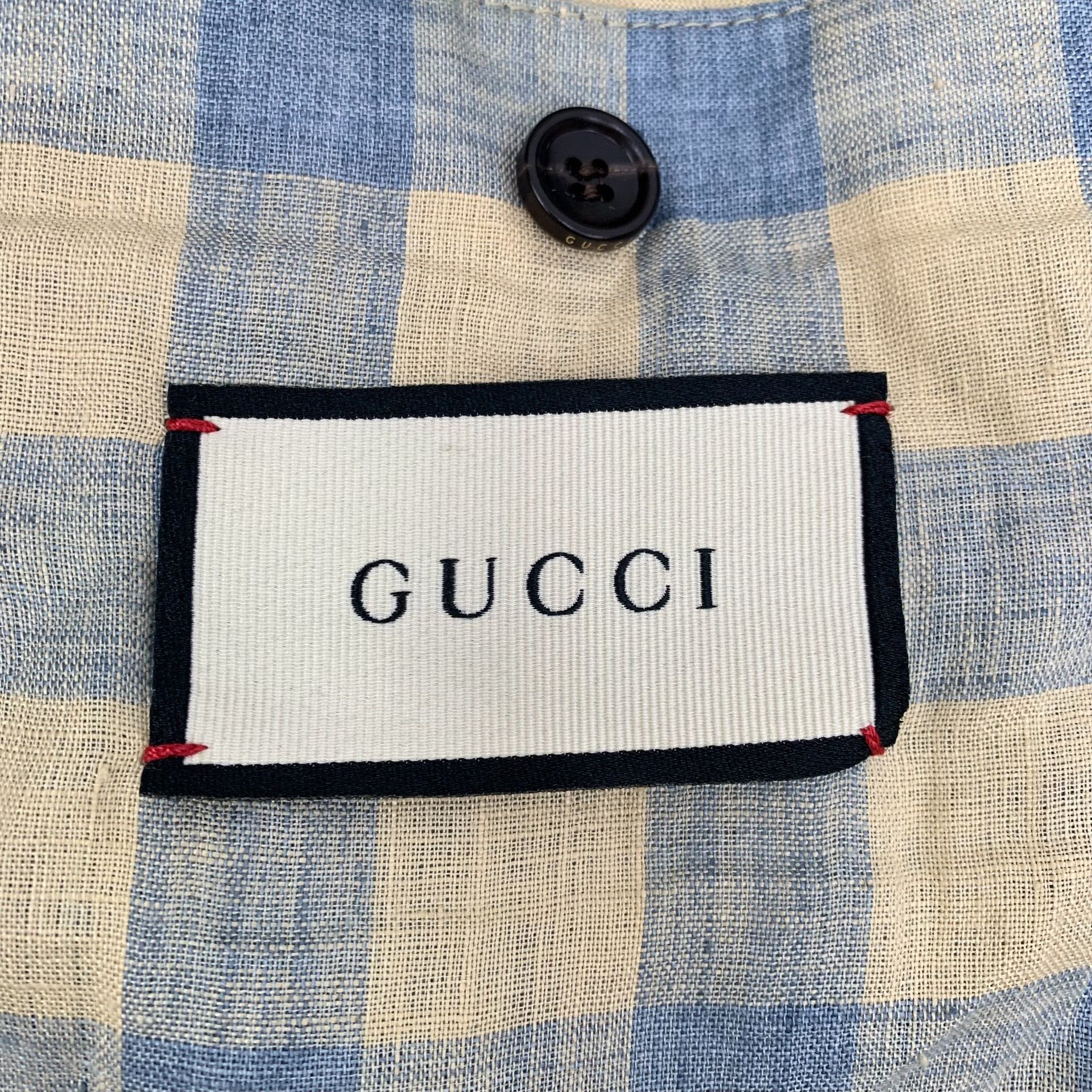 Gucci Gucci "Gucci Band" Lyre Embroidered Denim Jacket EU 52 Size US L / EU 52-54 / 3 - 7 Thumbnail