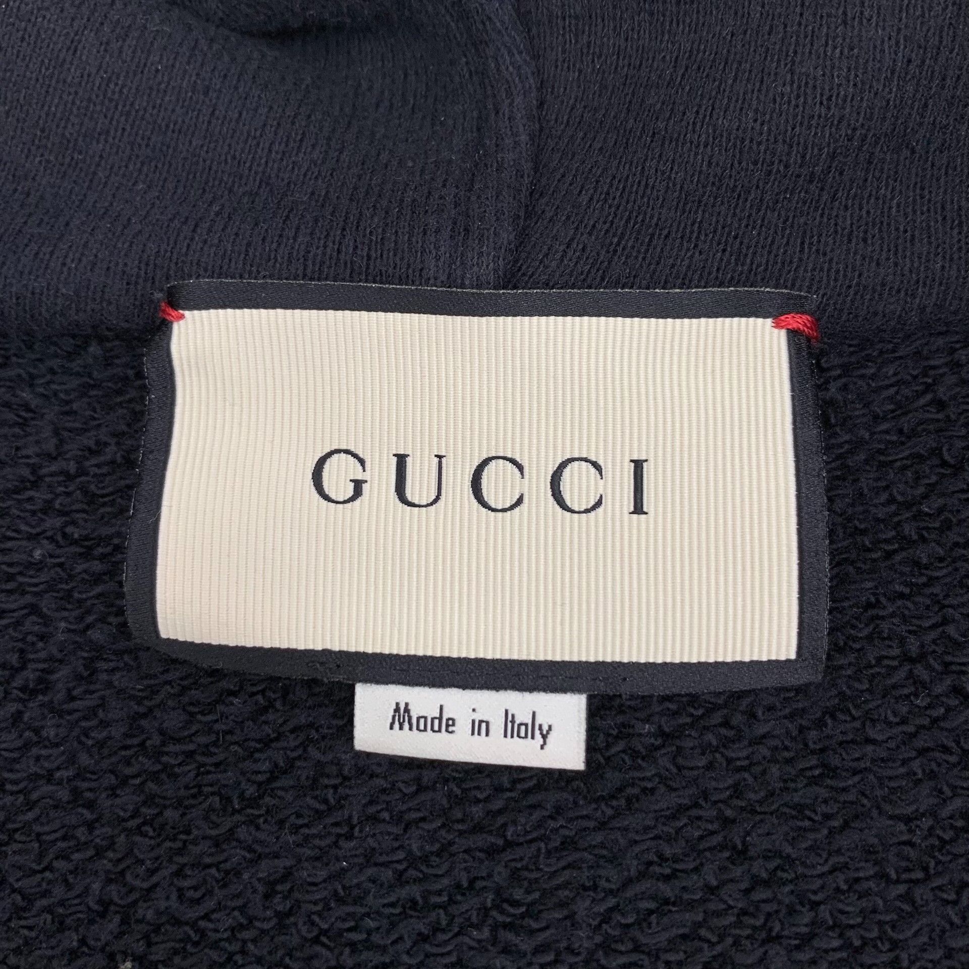 Gucci Gucci Logo Print Cotton Hoodie Size M Size US M / EU 48-50 / 2 - 6 Thumbnail