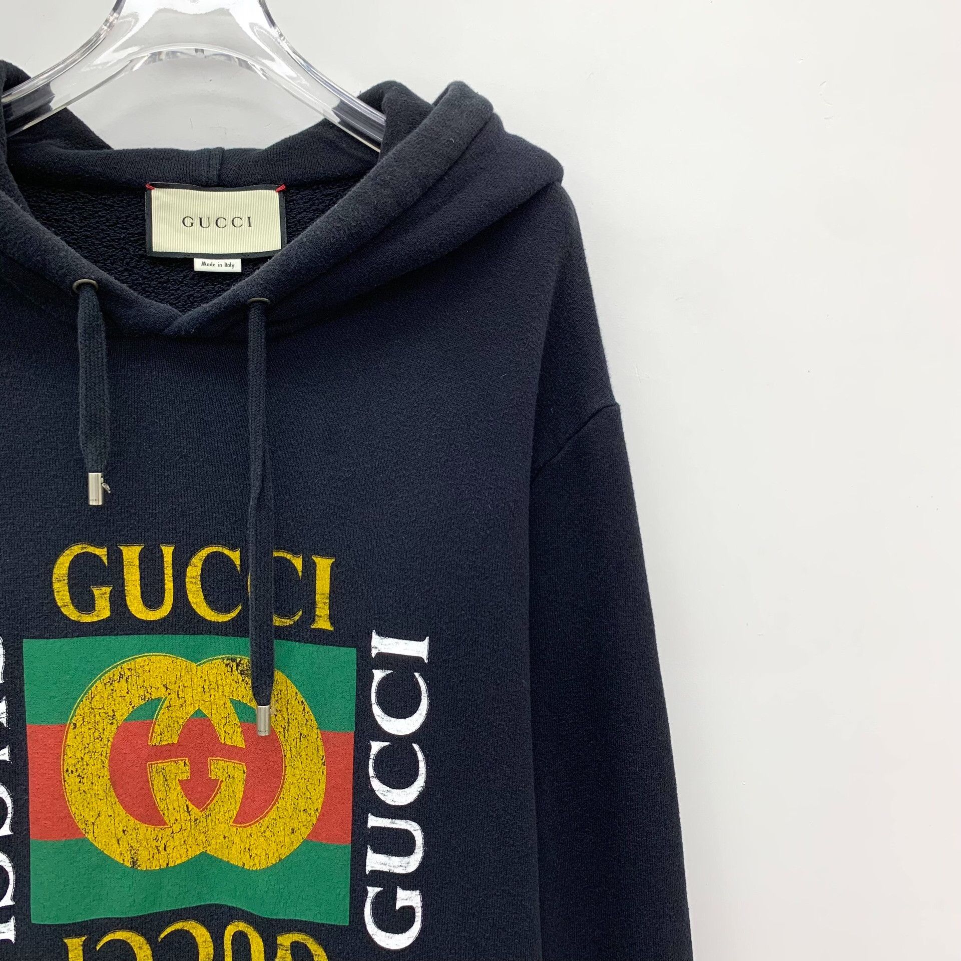 Gucci Gucci Logo Print Cotton Hoodie Size M Size US M / EU 48-50 / 2 - 4 Thumbnail