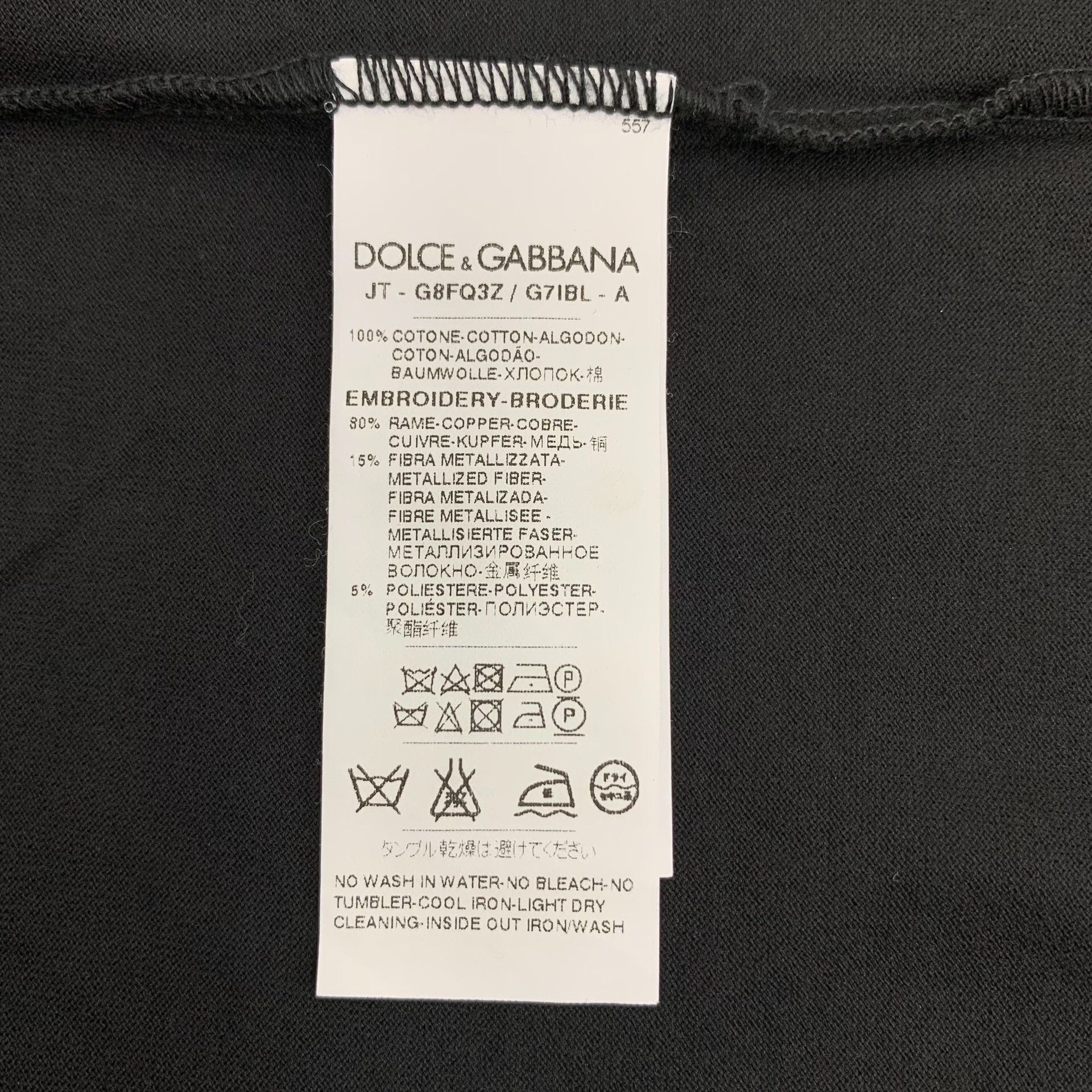 Dolce & Gabbana Dolce & Gabbana Bee Crown Embroidery Henley Size 48 Size US M / EU 48-50 / 2 - 10 Thumbnail