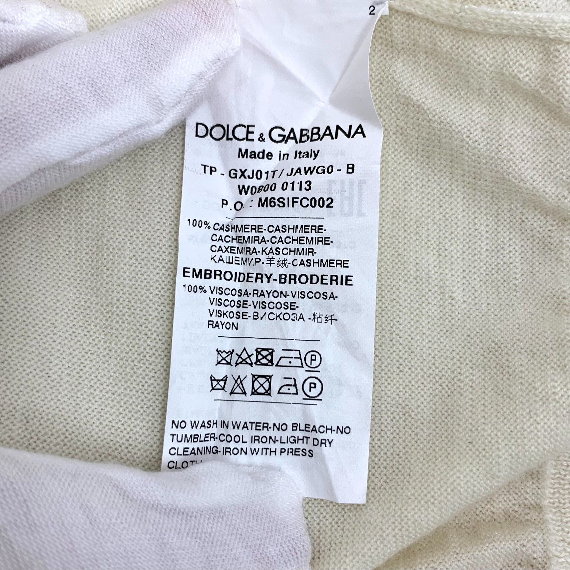 Dolce & Gabbana Dolce & Gabbana Cashmere Crewneck Sweater 2 Size US M / EU 48-50 / 2 - 7 Thumbnail