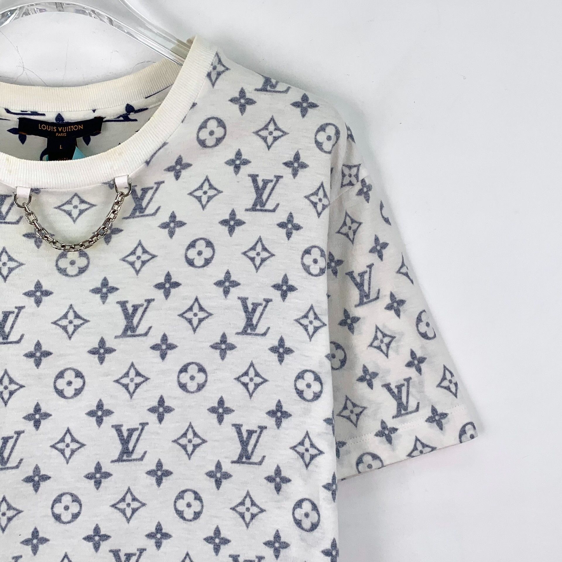 Louis Vuitton Louis Vuitton Monogram Chain Detail T-Shirt L Size US L / EU 52-54 / 3 - 4 Thumbnail