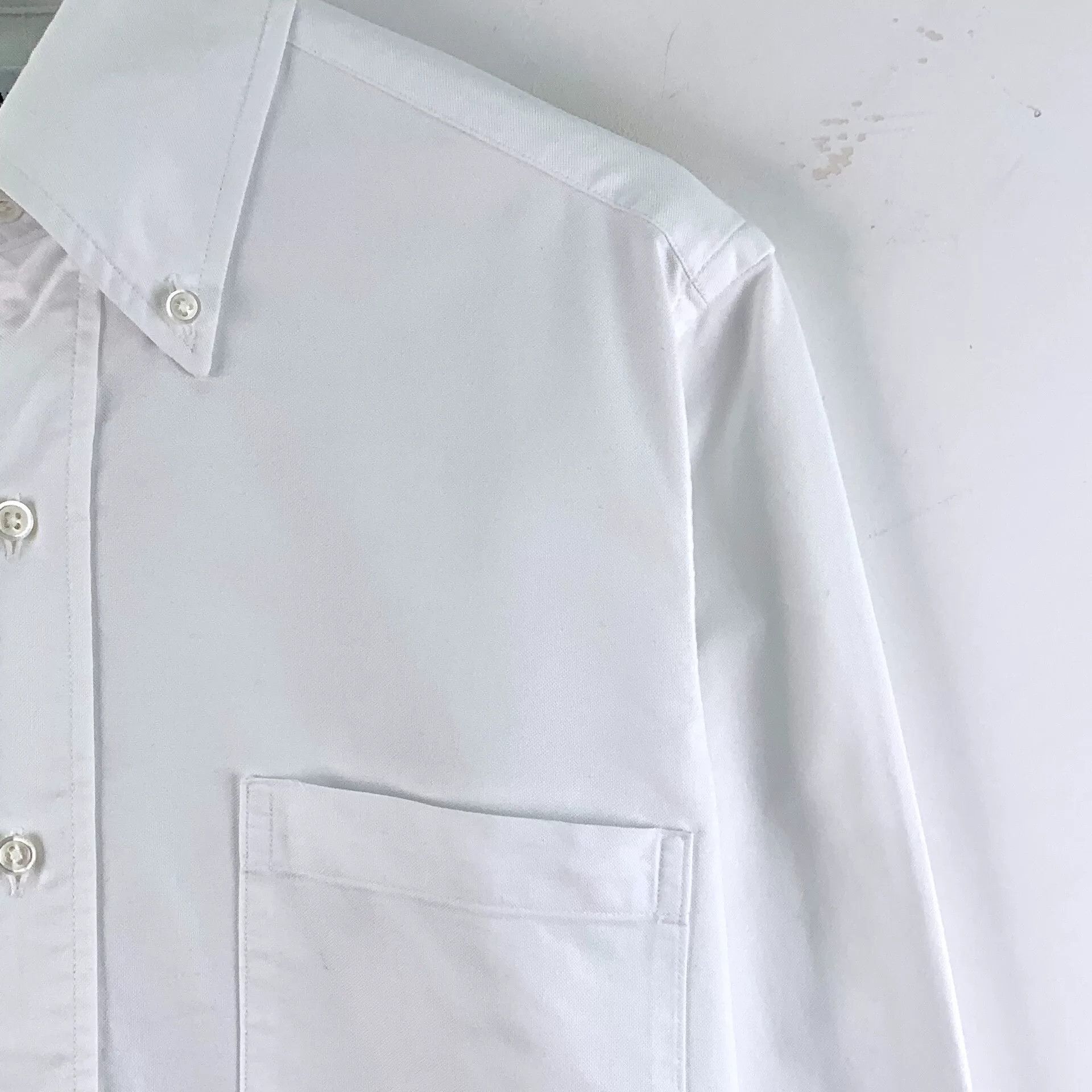 Thom Browne Thom Browne White Cotton Button Down Shirt Size 0 Size US XS / EU 42 / 0 - 4 Thumbnail