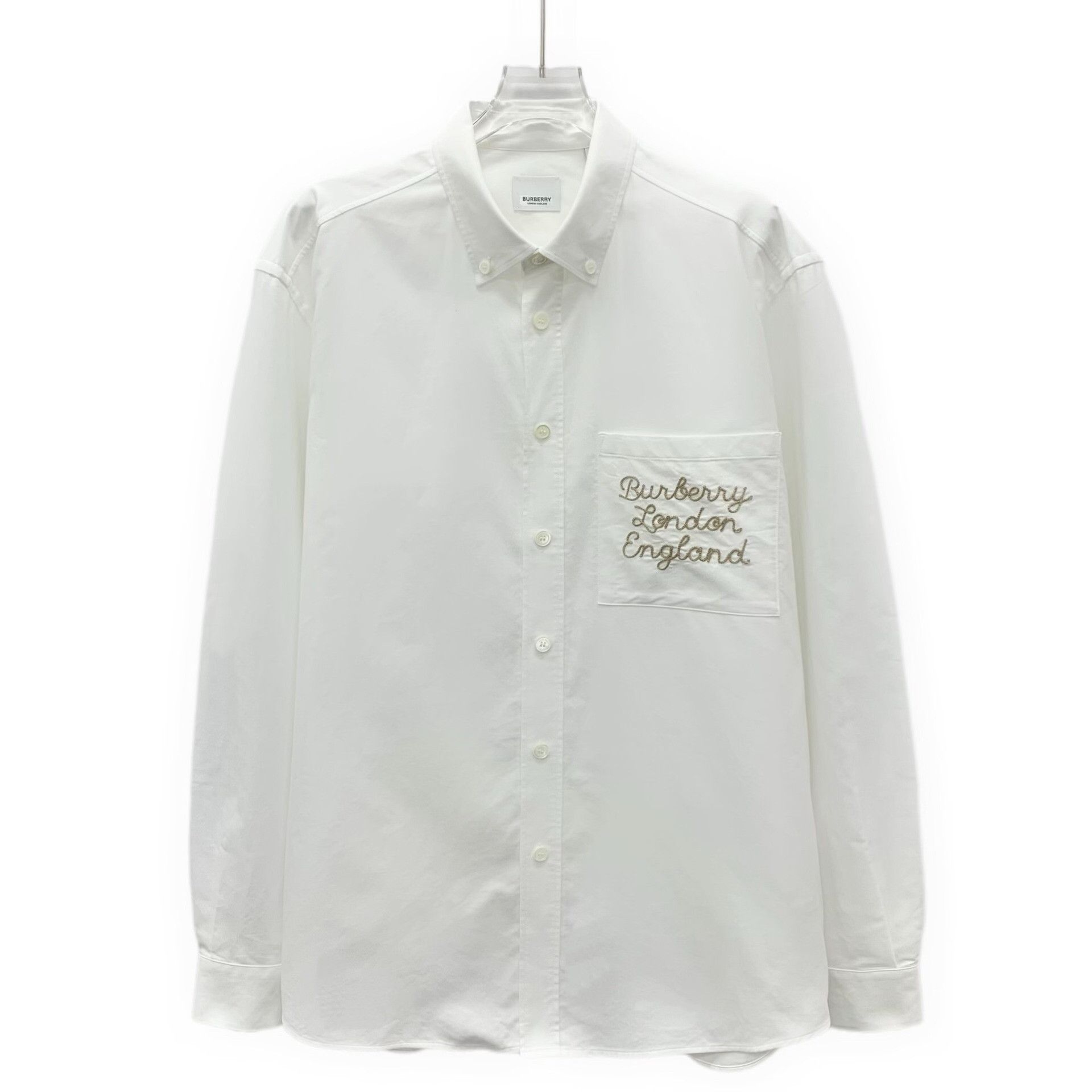 Burberry Burberry Embroidered Logo Pocket Shirt XL Size US XL / EU 56 / 4 - 2 Thumbnail