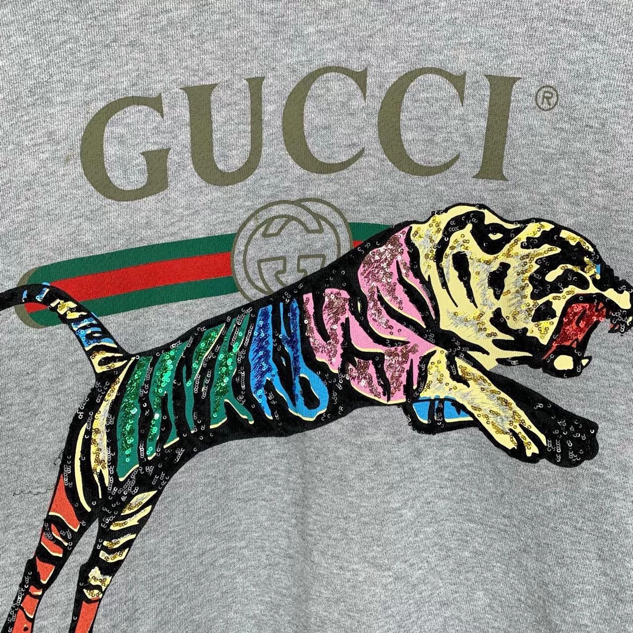 Gucci Gucci Sequin Tiger Logo Sweatshirt L Size US L / EU 52-54 / 3 - 5 Thumbnail