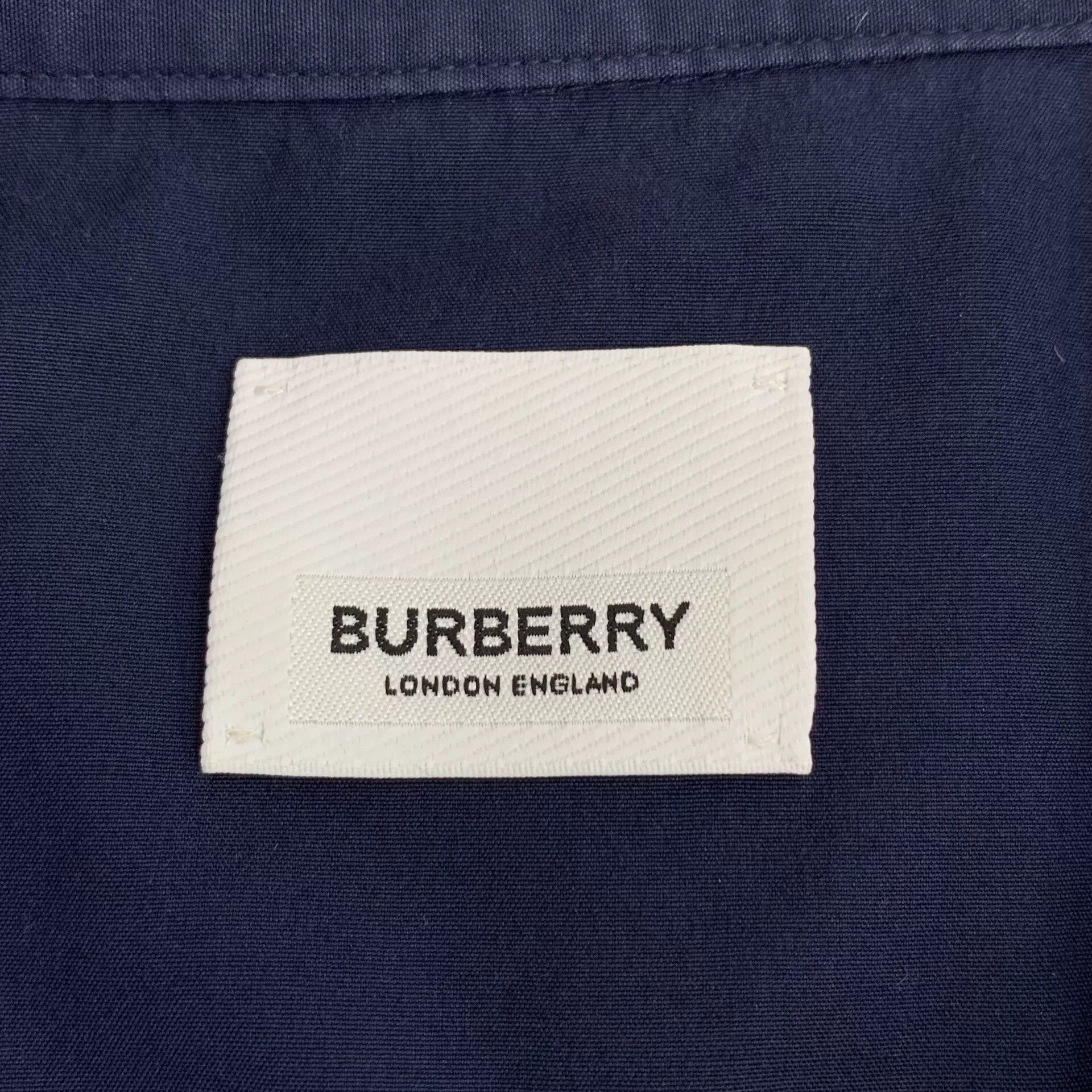 Burberry Burberry TB Monogram Navy Poplin Shirt S Size US S / EU 44-46 / 1 - 6 Thumbnail